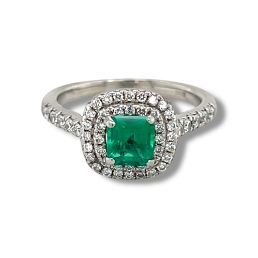 Colombian Emerald & Diamond Ring