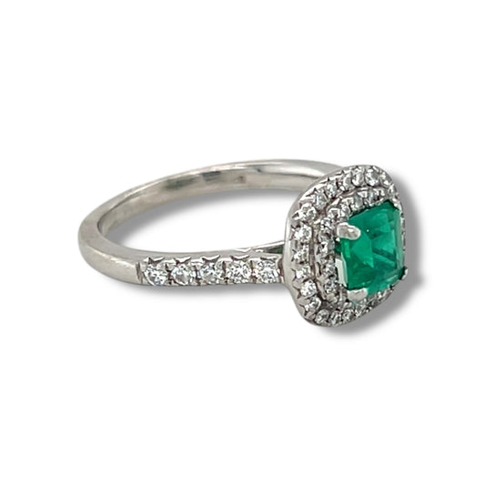 Colombian Emerald & Diamond Ring