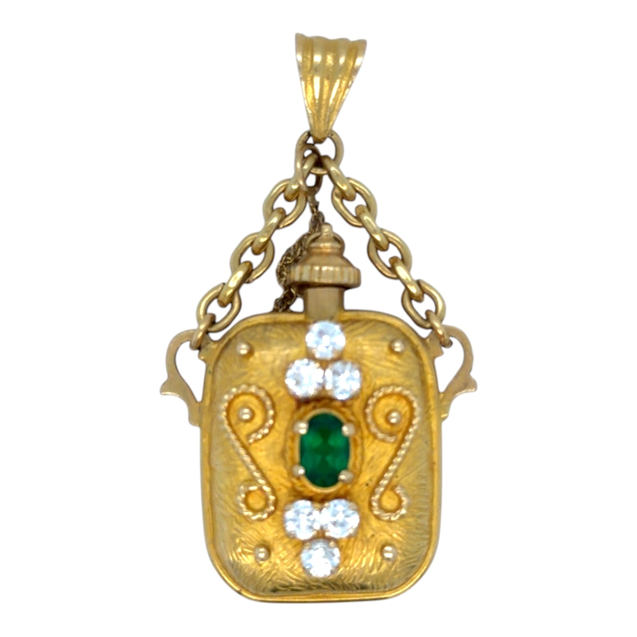 18ct Gold Scent Bottle Pendant