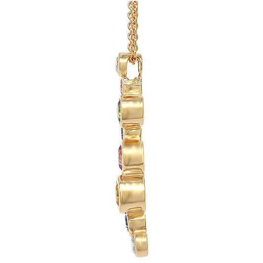 Multicoloured Sapphire Bubble Pendant - Wildsmith Jewellery