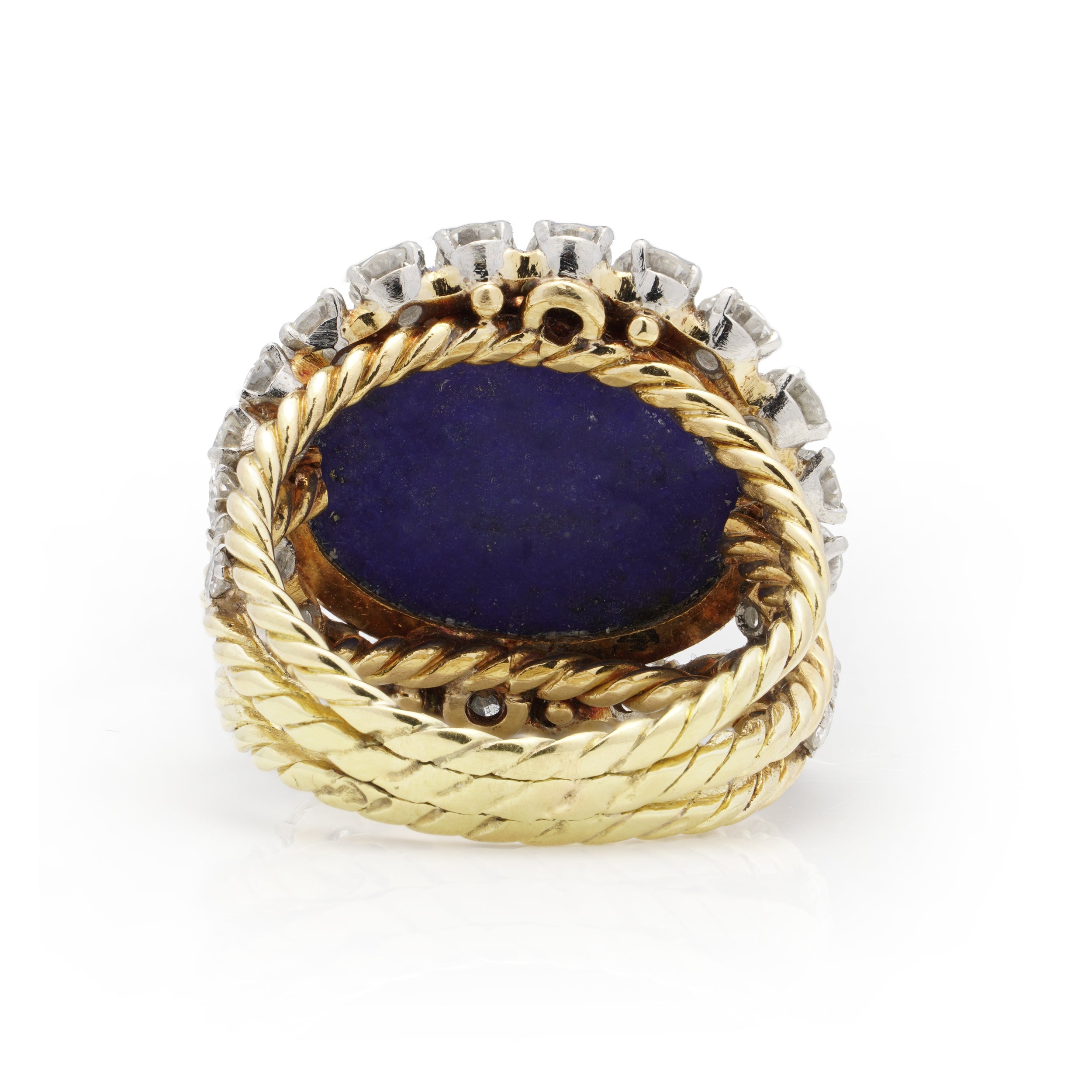 Lapis Lazuli & Diamond Ring, French - Wildsmith Jewellery