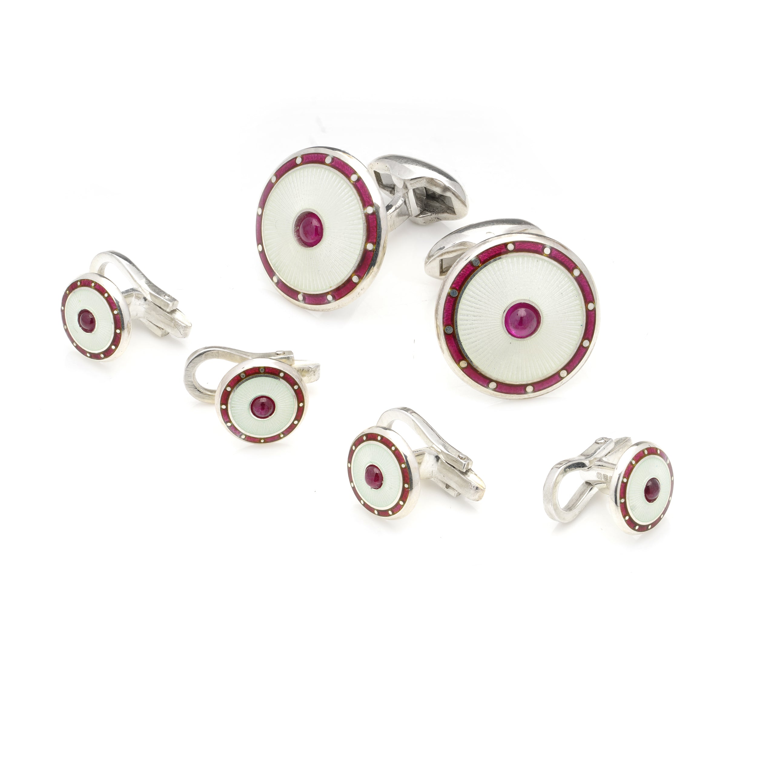 Ruby & Enamel Dress Set - Wildsmith Jewellery