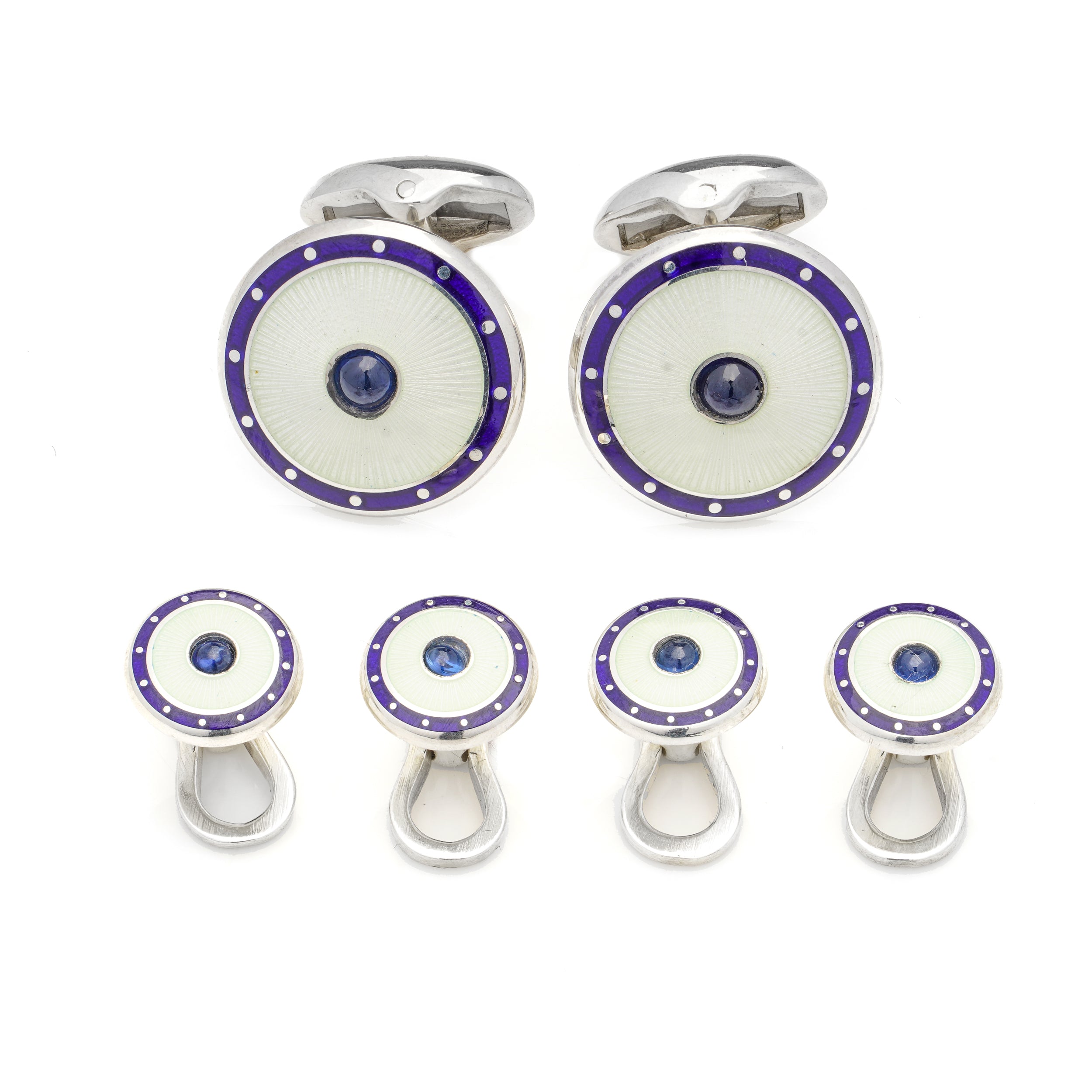 Sapphire & Enamel Dress Set - Wildsmith Jewellery