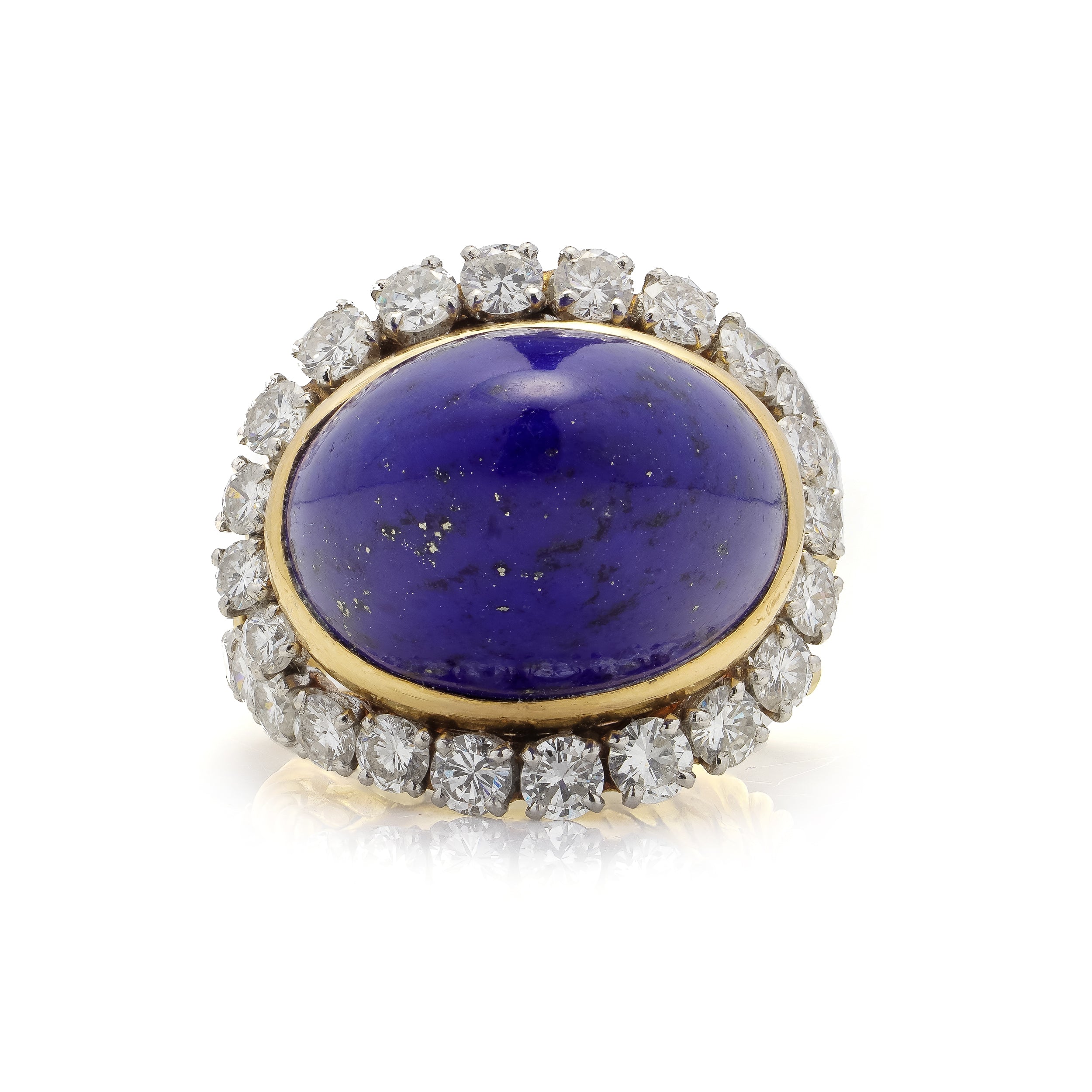 Lapis Lazuli & Diamond Ring, French - Wildsmith Jewellery