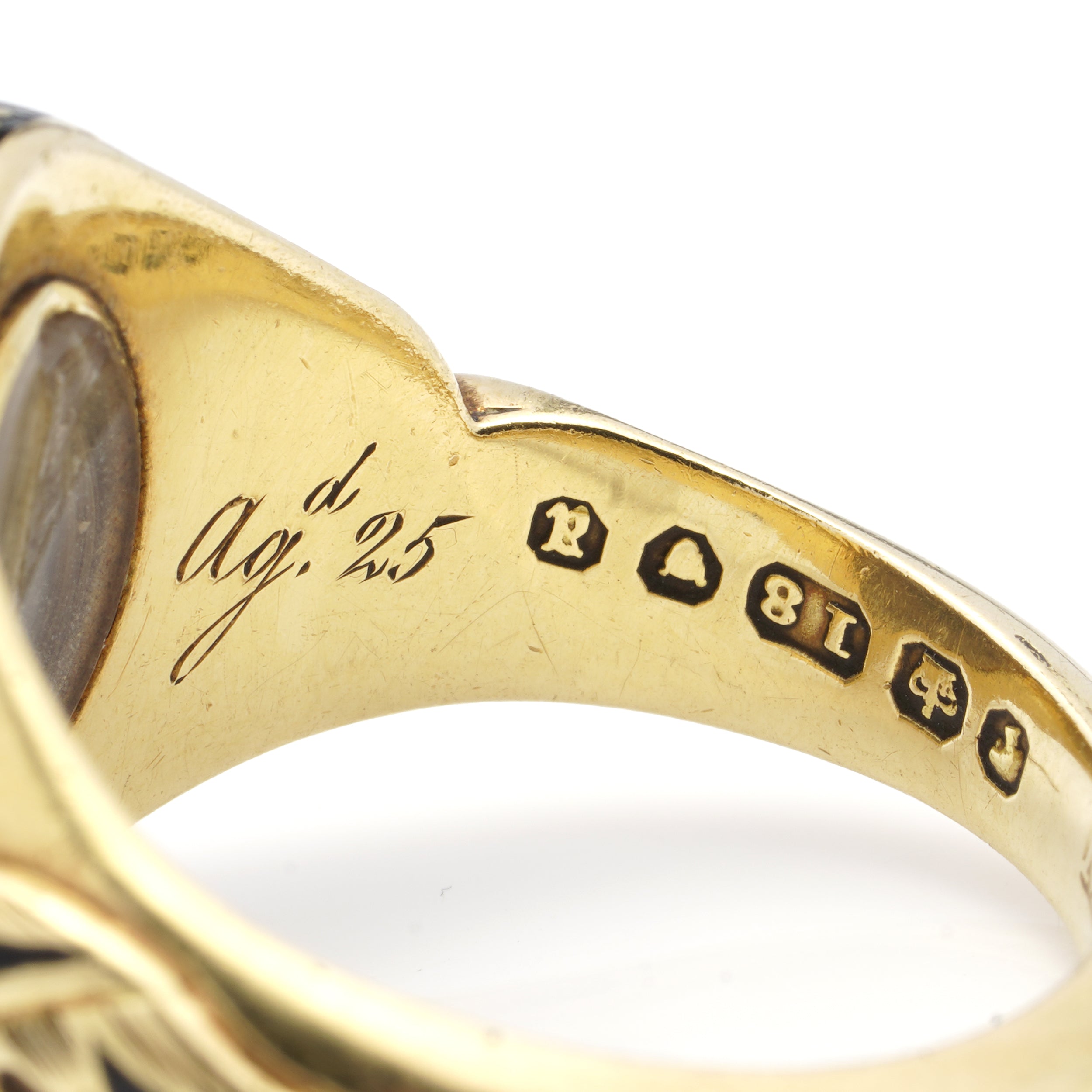Early Victorian Mourning Signet Ring - Wildsmith Jewellery
