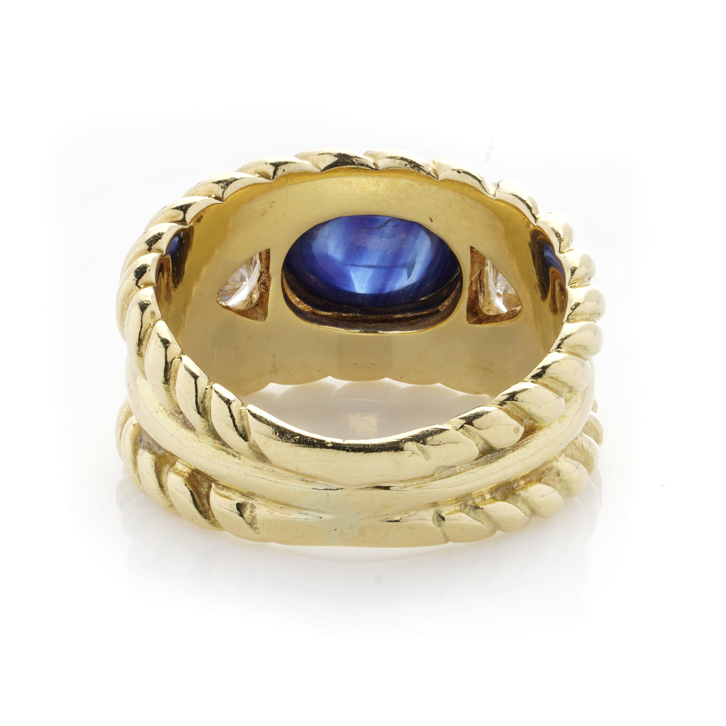 18ct Yellow Gold Sapphire and Diamond Ring - Wildsmith Jewellery