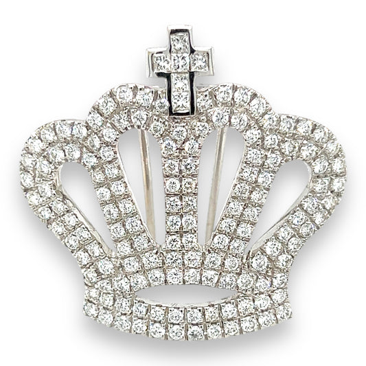 Diamond Crown Brooch - Wildsmith Jewellery