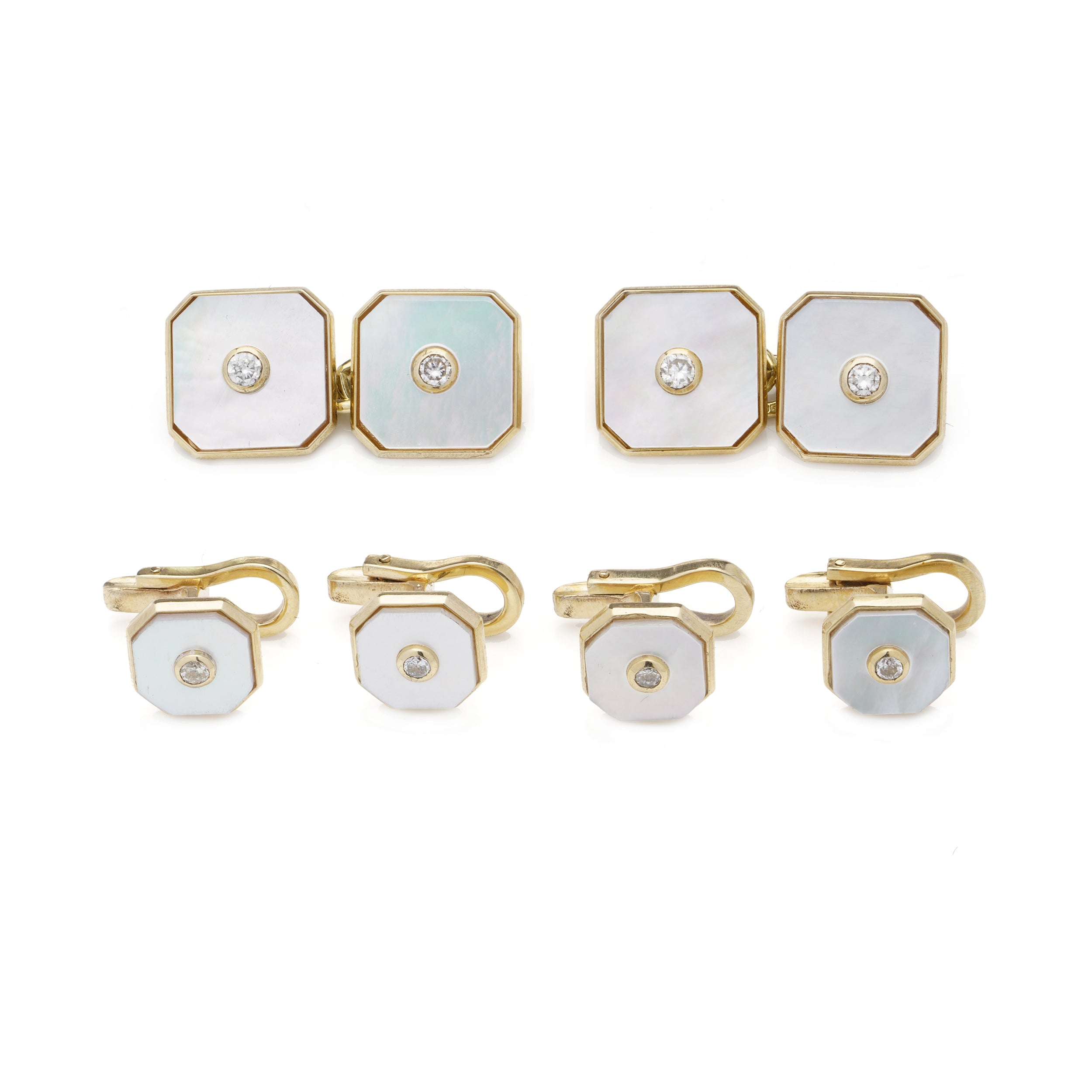 Diamond & Mother of Pearl Dress Set - Wildsmith Jewellery