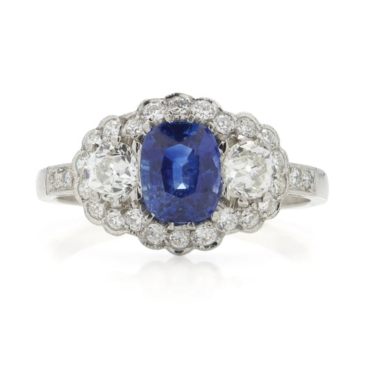 Sapphire and Diamond Engagement Ring - Wildsmith Jewellery