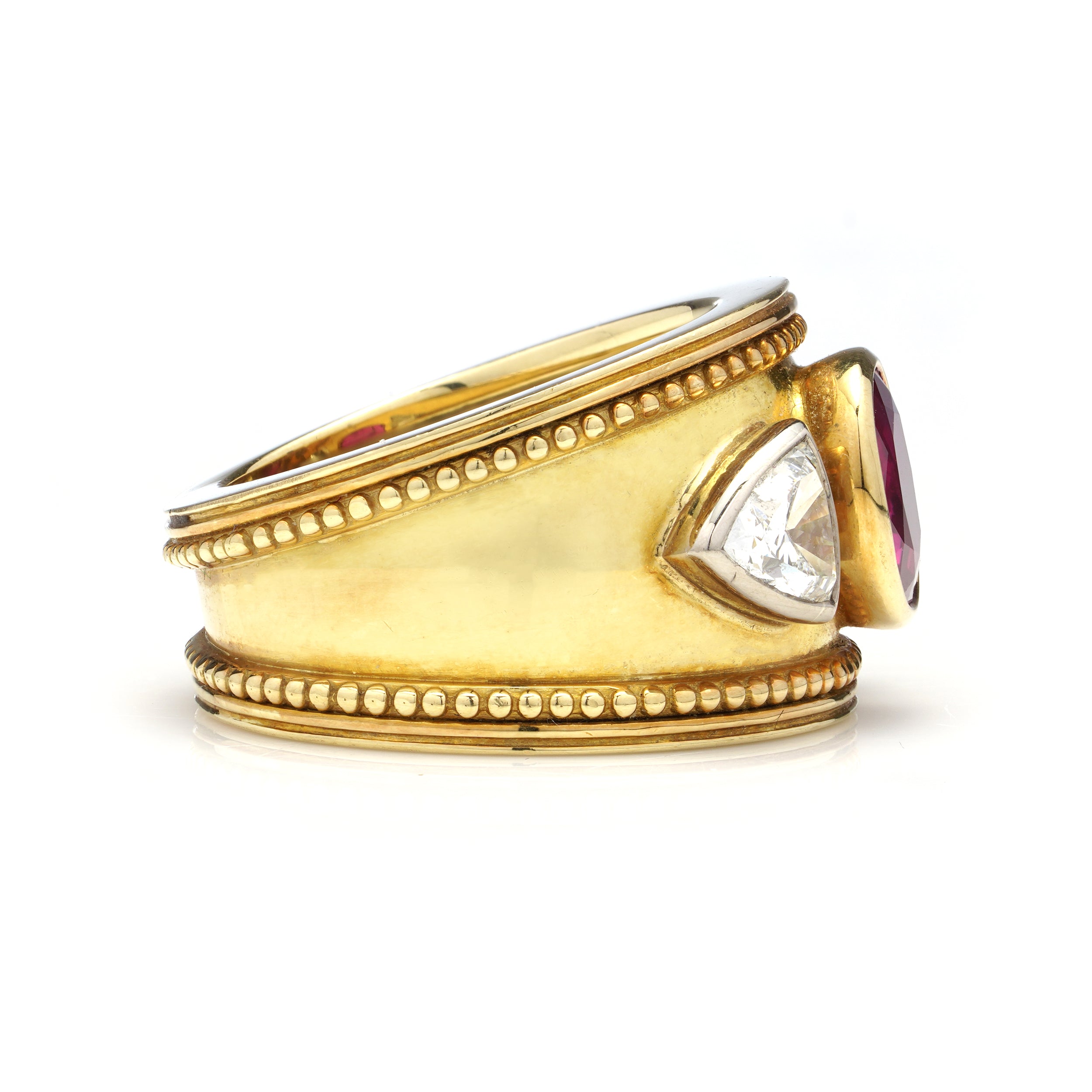 Burma Ruby & Diamond Etruscan Ring by Theo Fennell - Wildsmith Jewellery