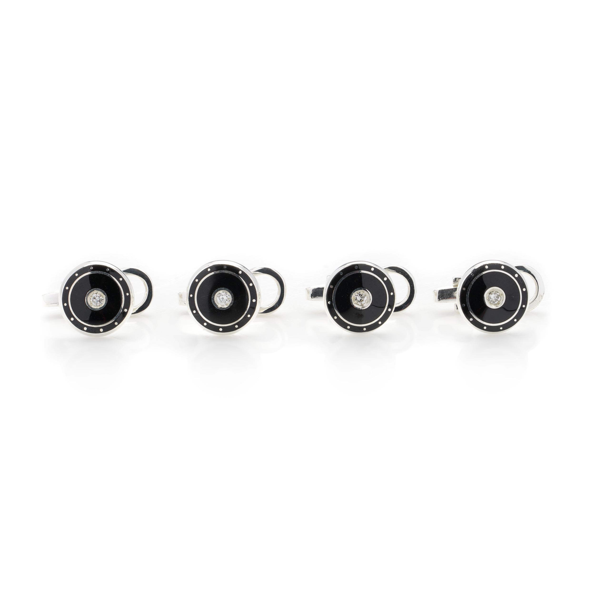 Diamond & Enamel Dress Set - Wildsmith Jewellery