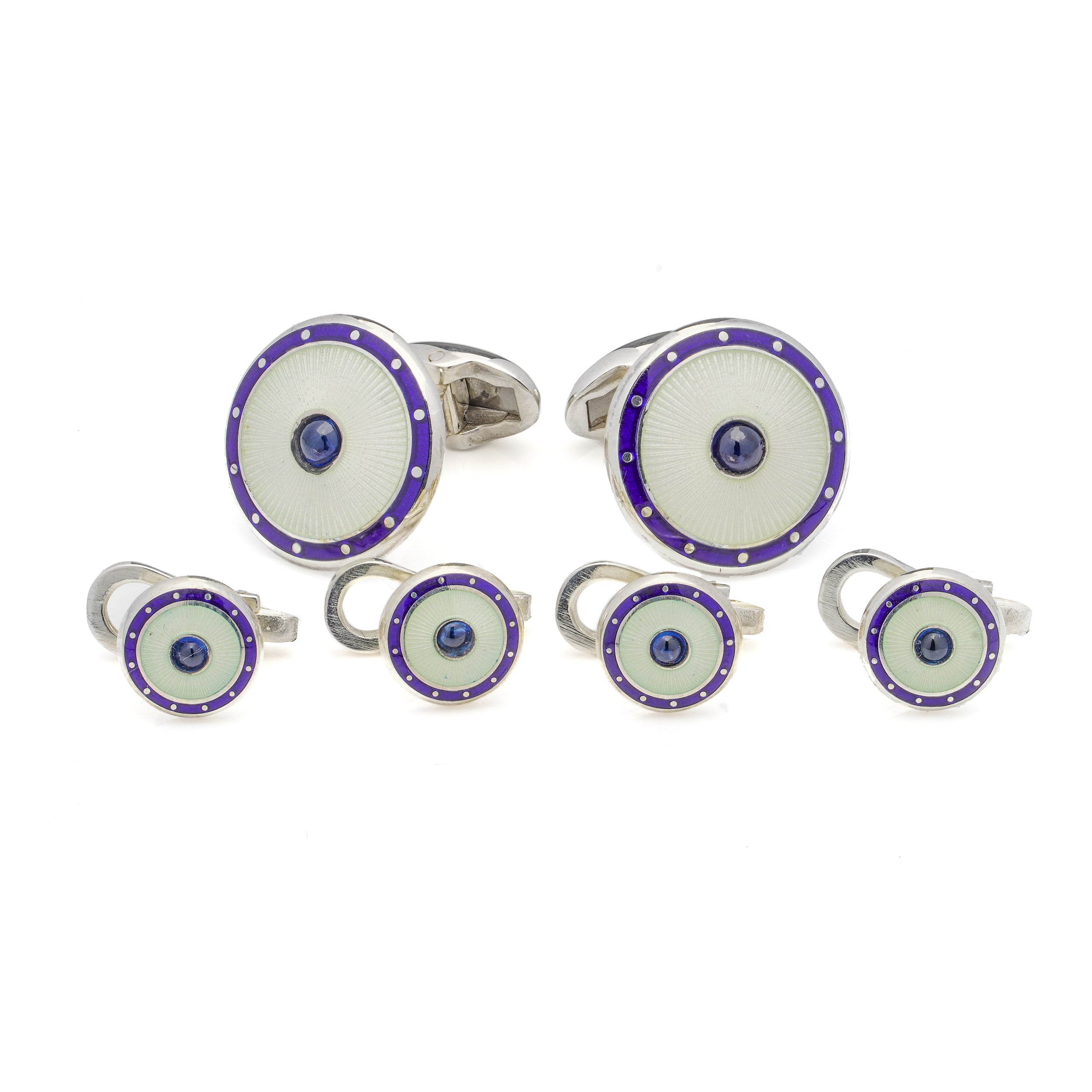 Sapphire & Enamel Dress Set - Wildsmith Jewellery