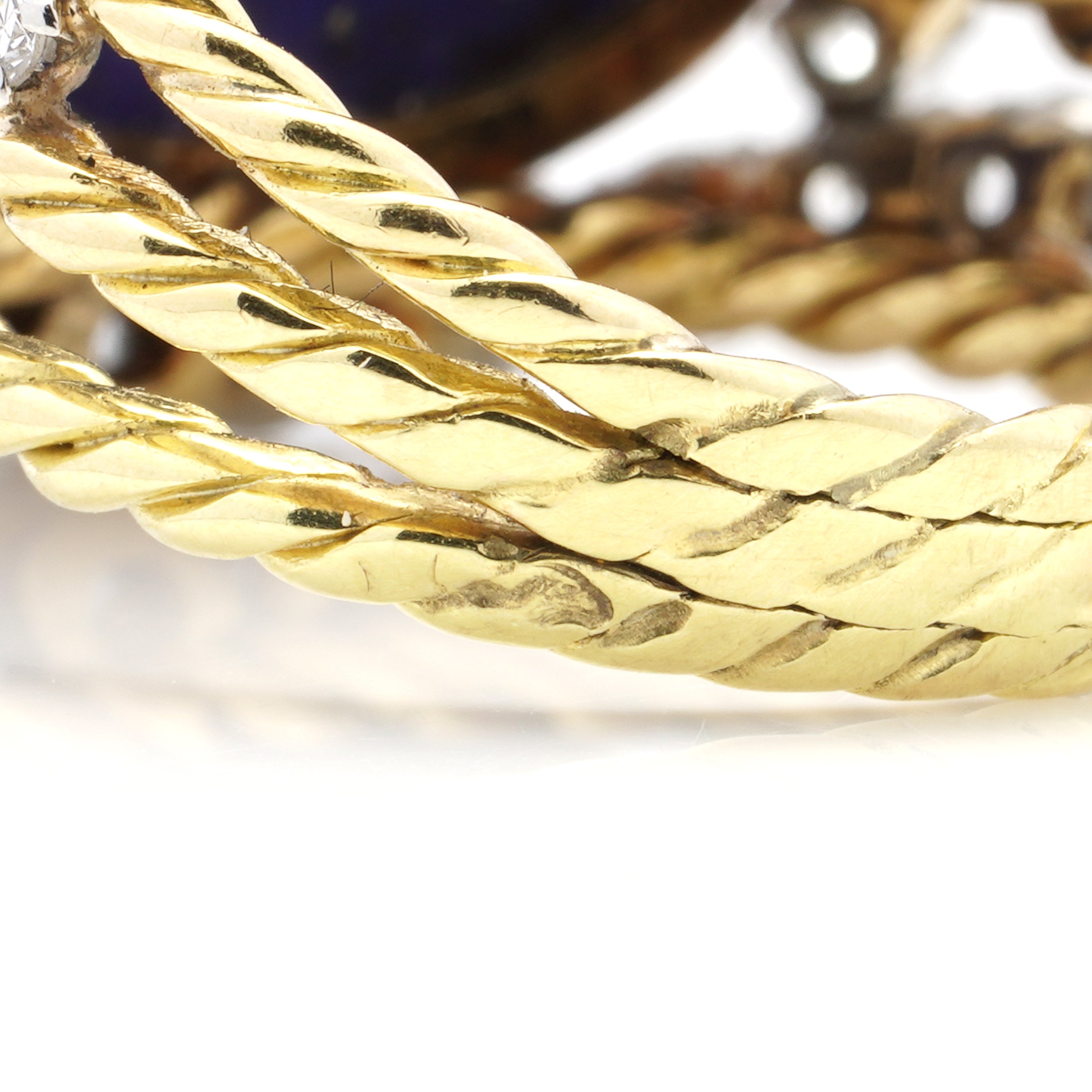 Lapis Lazuli & Diamond Ring, French - Wildsmith Jewellery