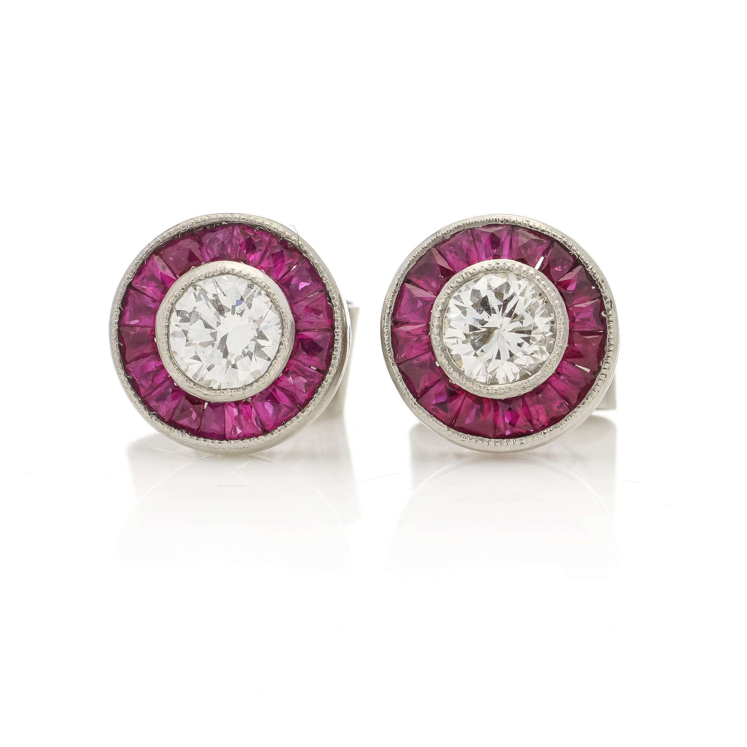 Ruby and Diamond Earrings - Wildsmith Jewellery