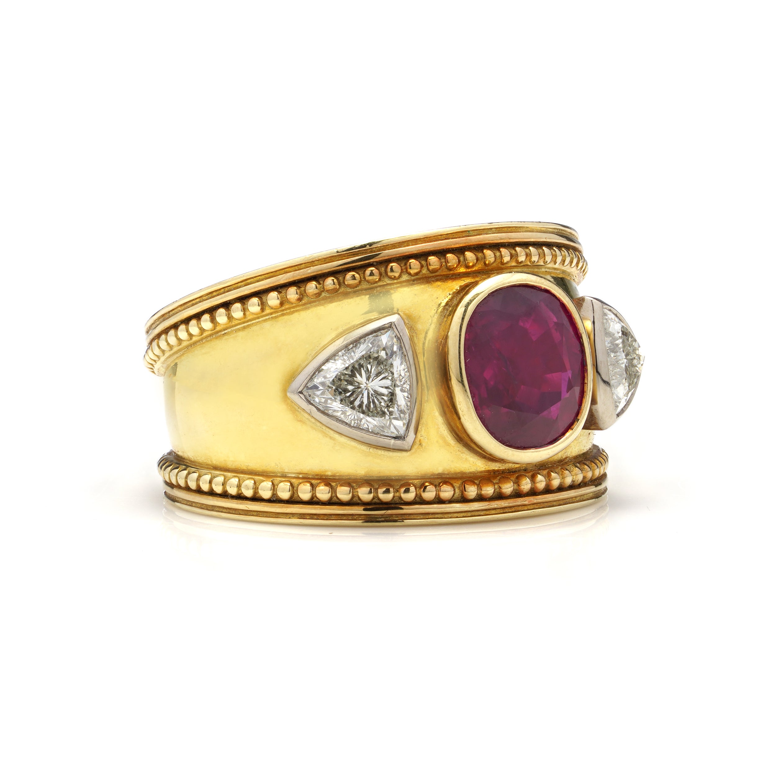 Burma Ruby & Diamond Etruscan Ring by Theo Fennell - Wildsmith Jewellery