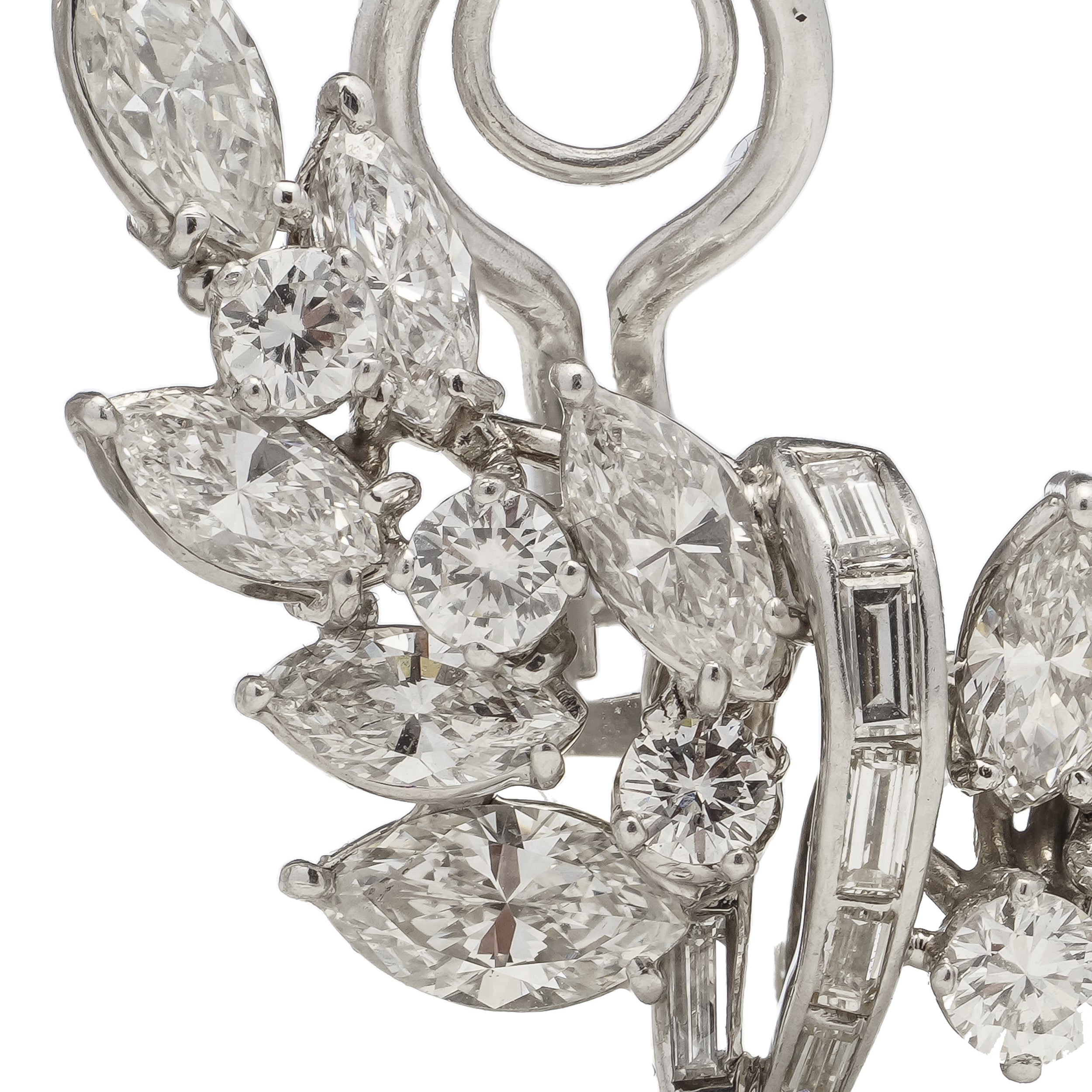 Mid Century Diamond Clip Earrings - Wildsmith Jewellery
