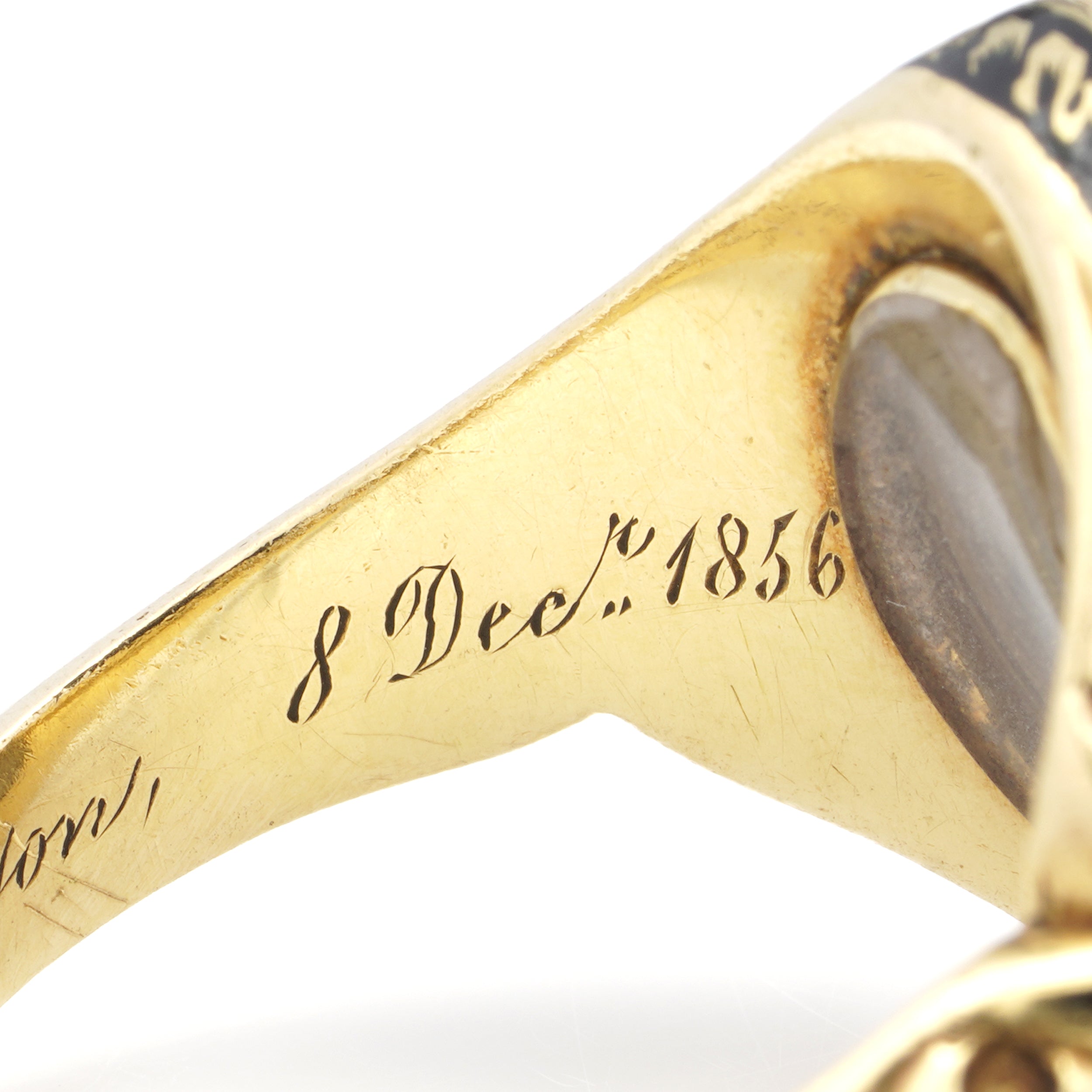 Early Victorian Mourning Signet Ring - Wildsmith Jewellery