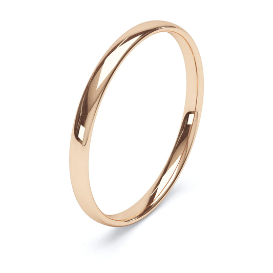 Court Shaped Rose Gold Wedding Ring - Wildsmith Jewellery Wedding Rings