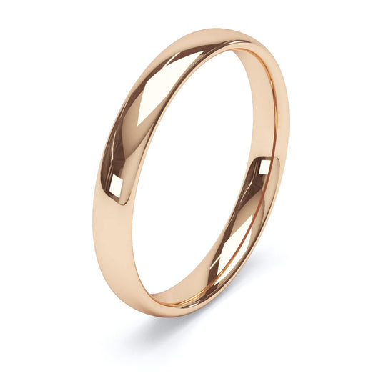 Court Shaped Rose Gold Wedding Ring - Wildsmith Jewellery Wedding Rings