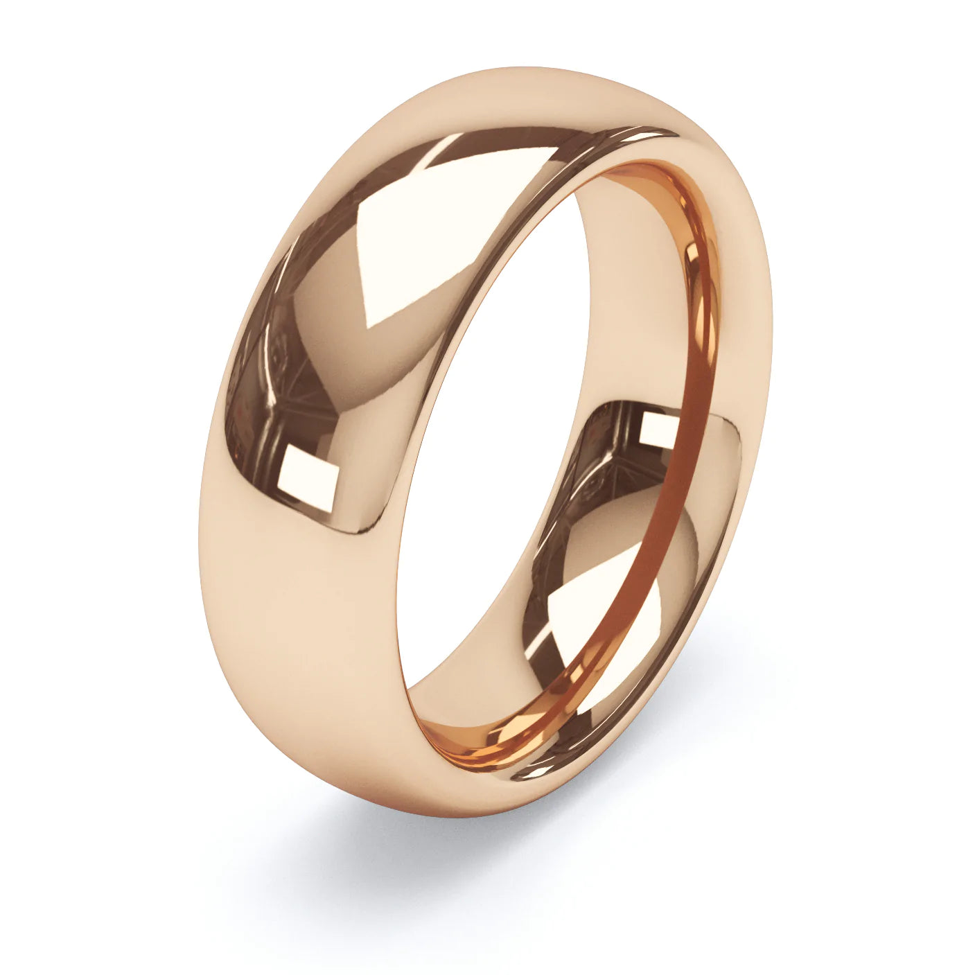 Court Shaped Rose Gold Wedding Ring - Wildsmith Jewellery Wedding Rings