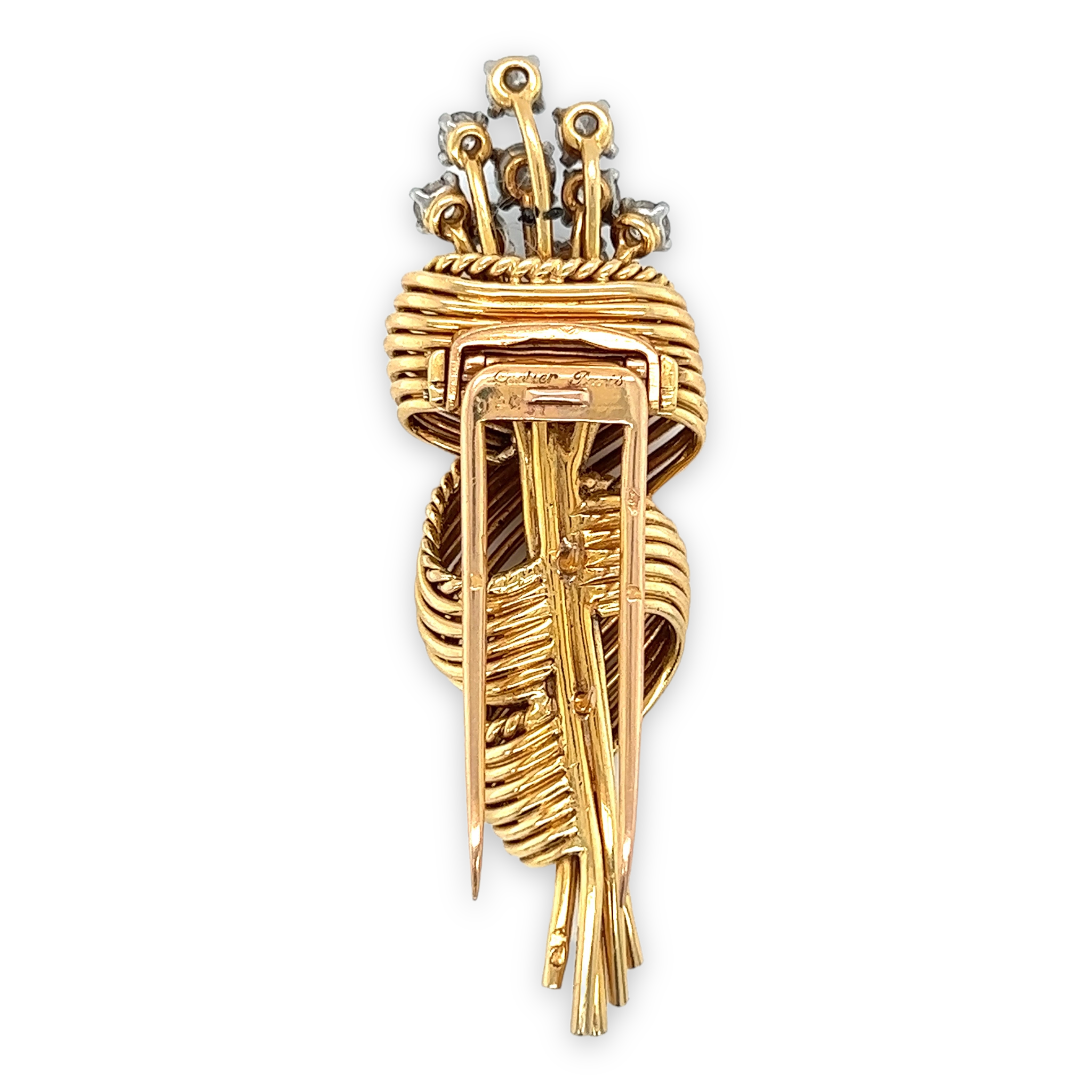 Vintage Cartier Paris Diamond Brooch - Wildsmith Jewellery Brooches & Lapel Pins