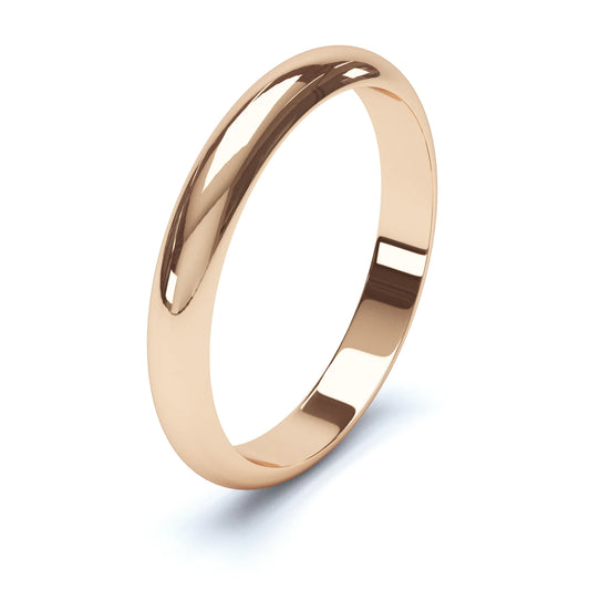 D Shaped Rose Gold Wedding Ring - Wildsmith Jewellery