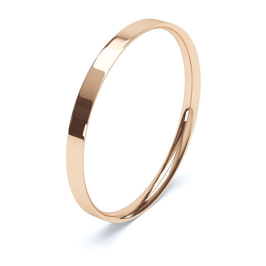 Flat Court Rose Gold Wedding Ring - Wildsmith Jewellery
