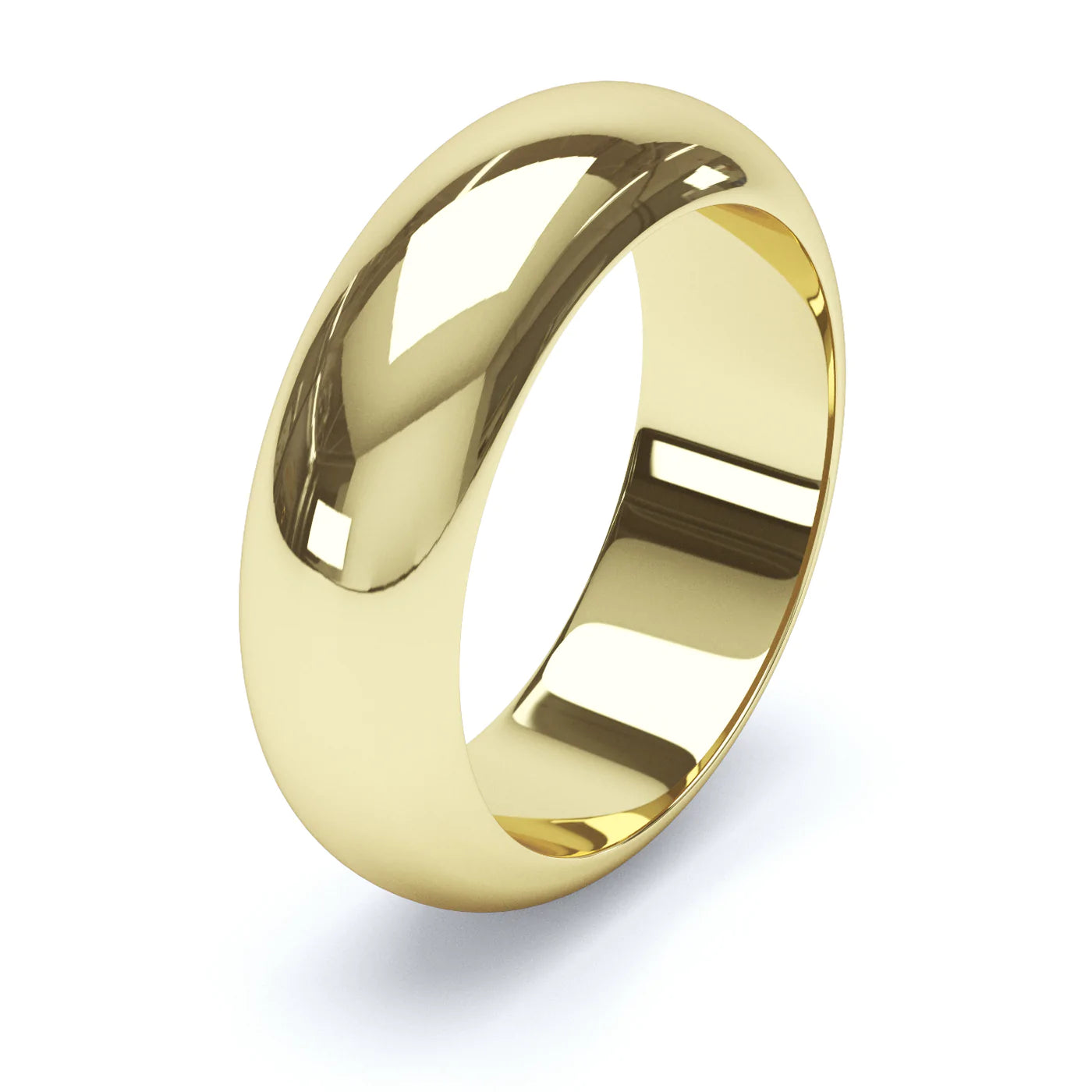 D Shaped Yellow Gold Wedding Ring - Wildsmith Jewellery