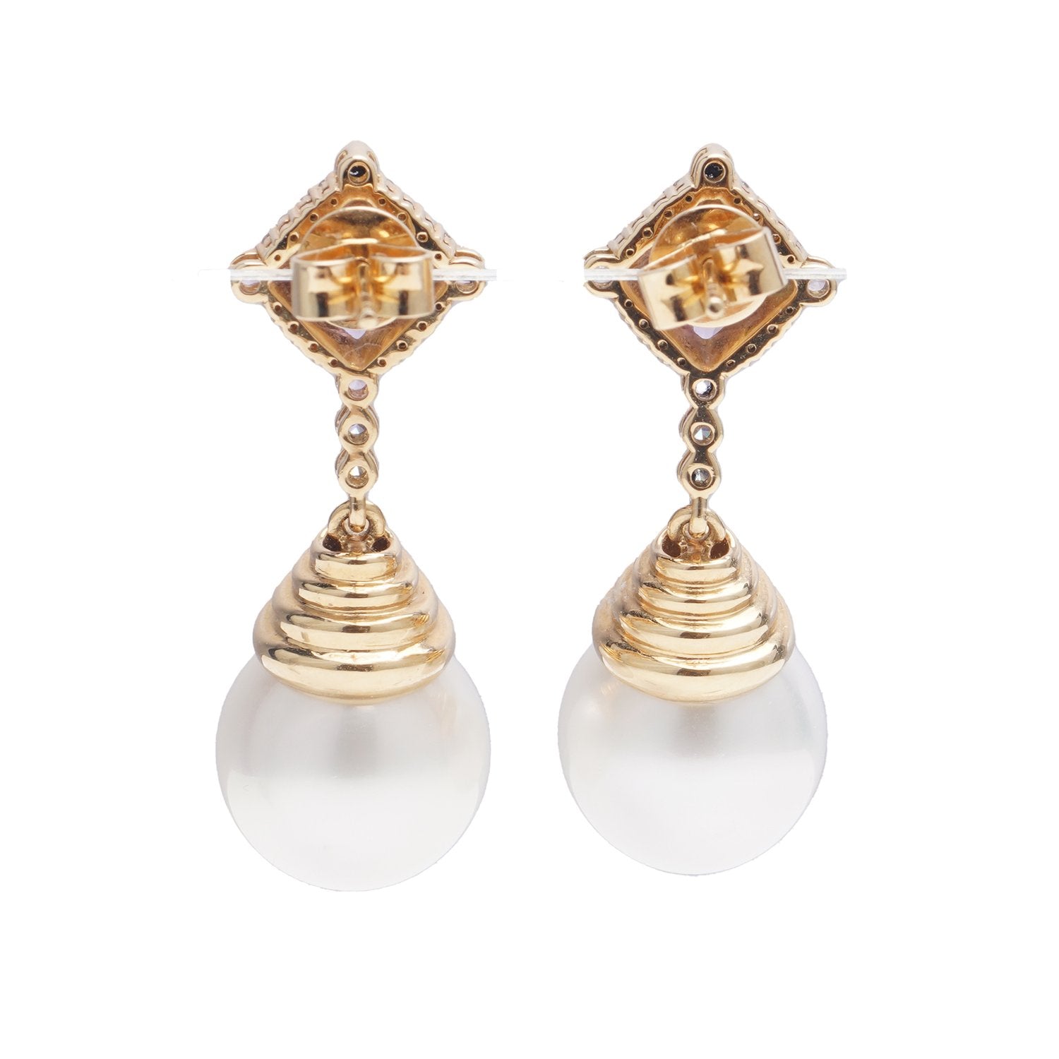 Akoya Pearl & Amethyst Earrings - Wildsmith Jewellery Earrings