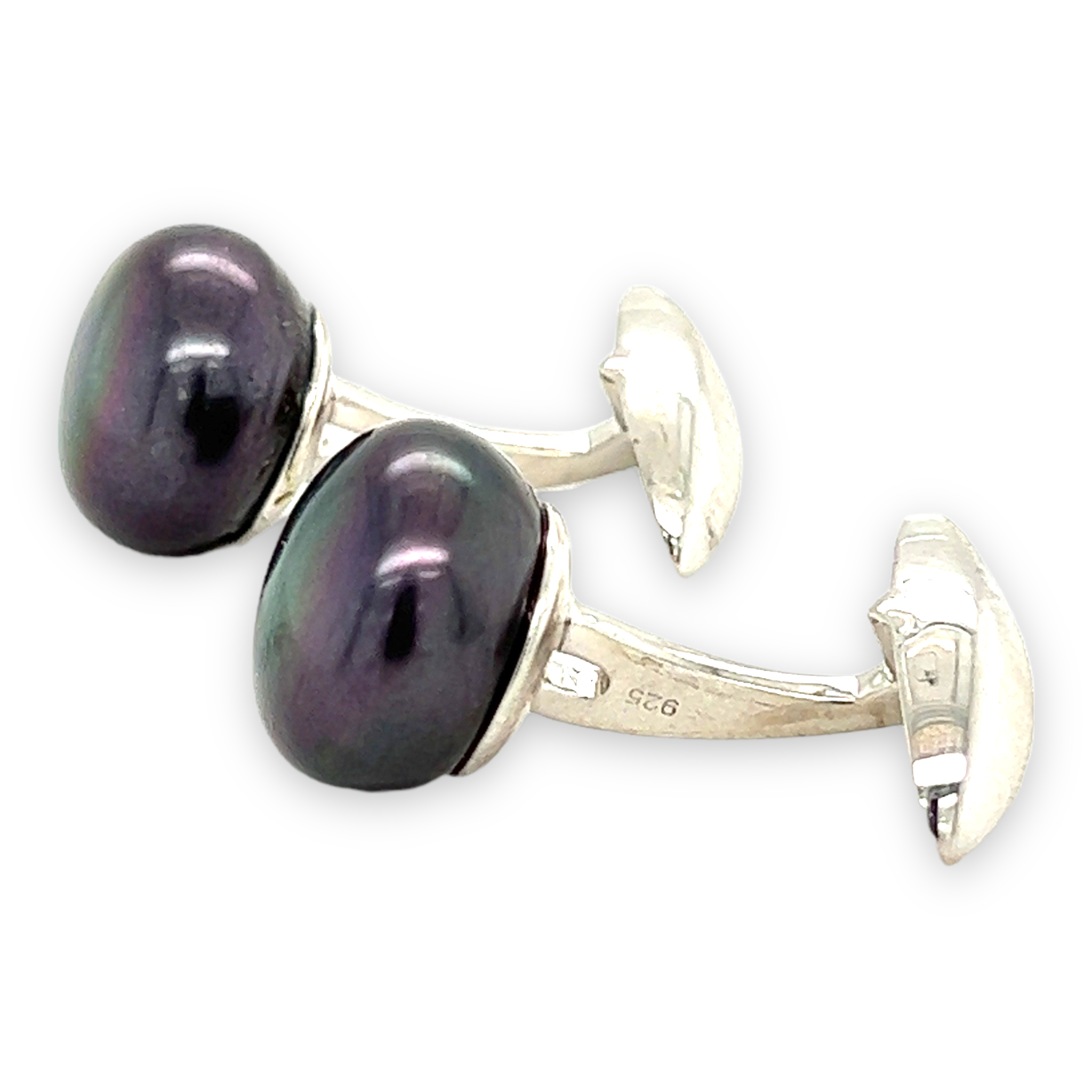 Grey Button Pearl Cufflinks - Wildsmith Jewellery Cufflinks