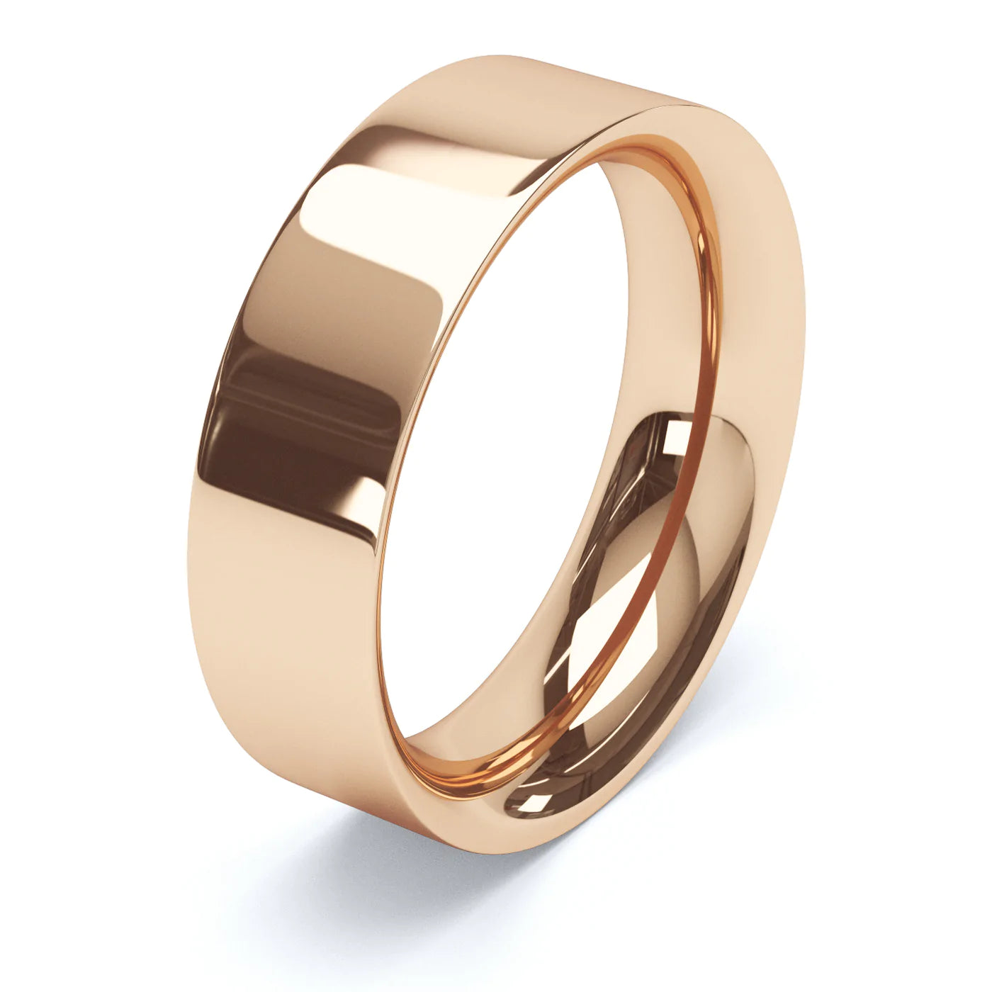 Flat Court Rose Gold Wedding Ring - Wildsmith Jewellery