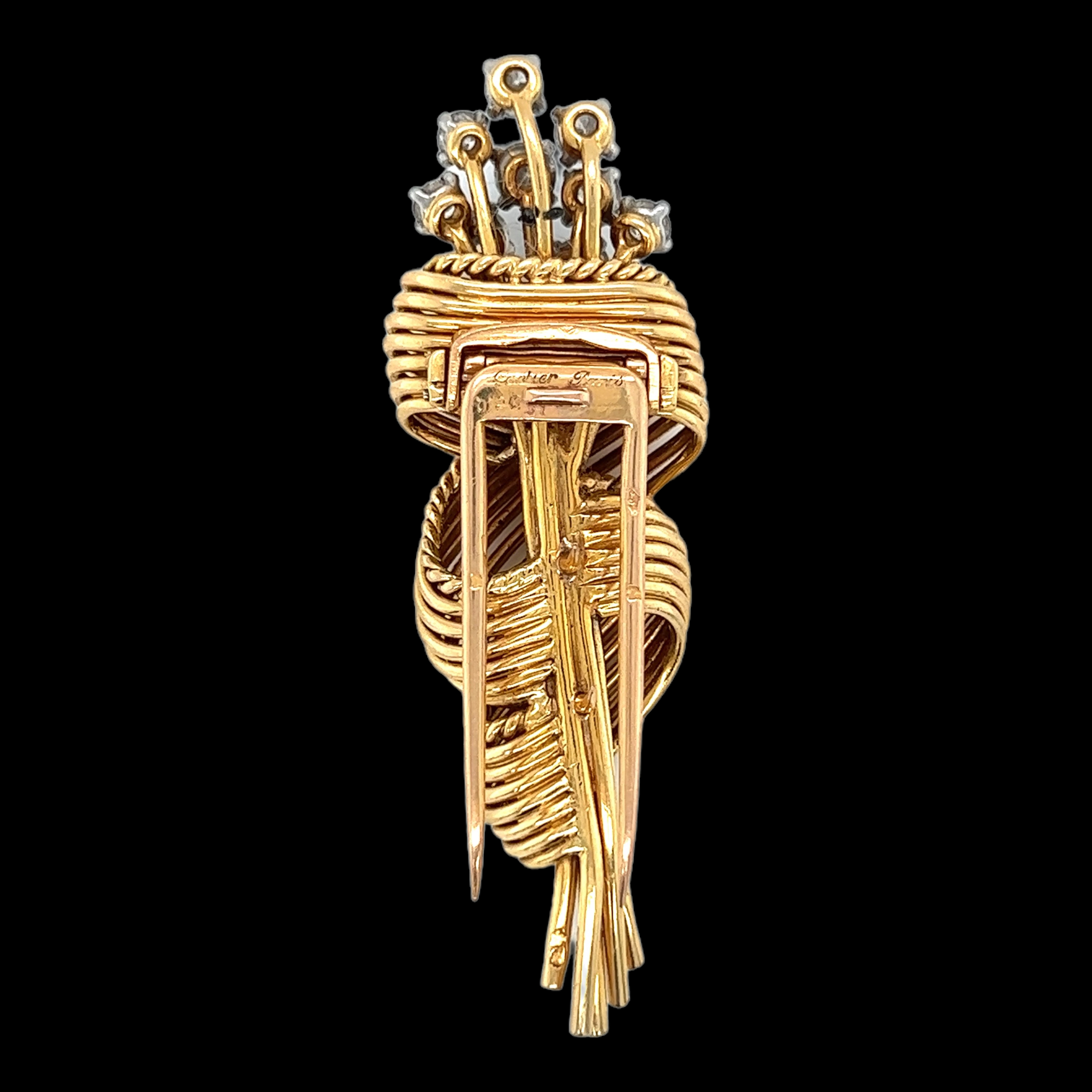 Vintage Cartier Paris Diamond Brooch - Wildsmith Jewellery Brooches & Lapel Pins