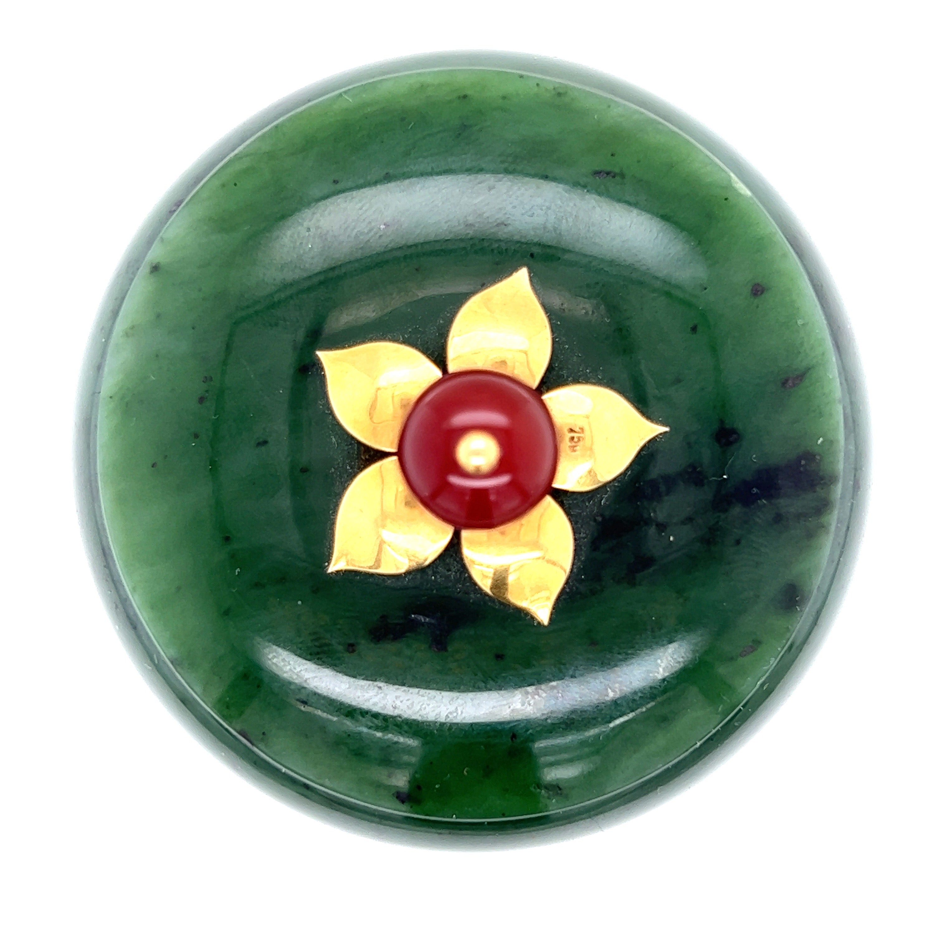 Vacheron Constantin Nephrite Jade & Carnelian Box - Wildsmith Jewellery Boxes