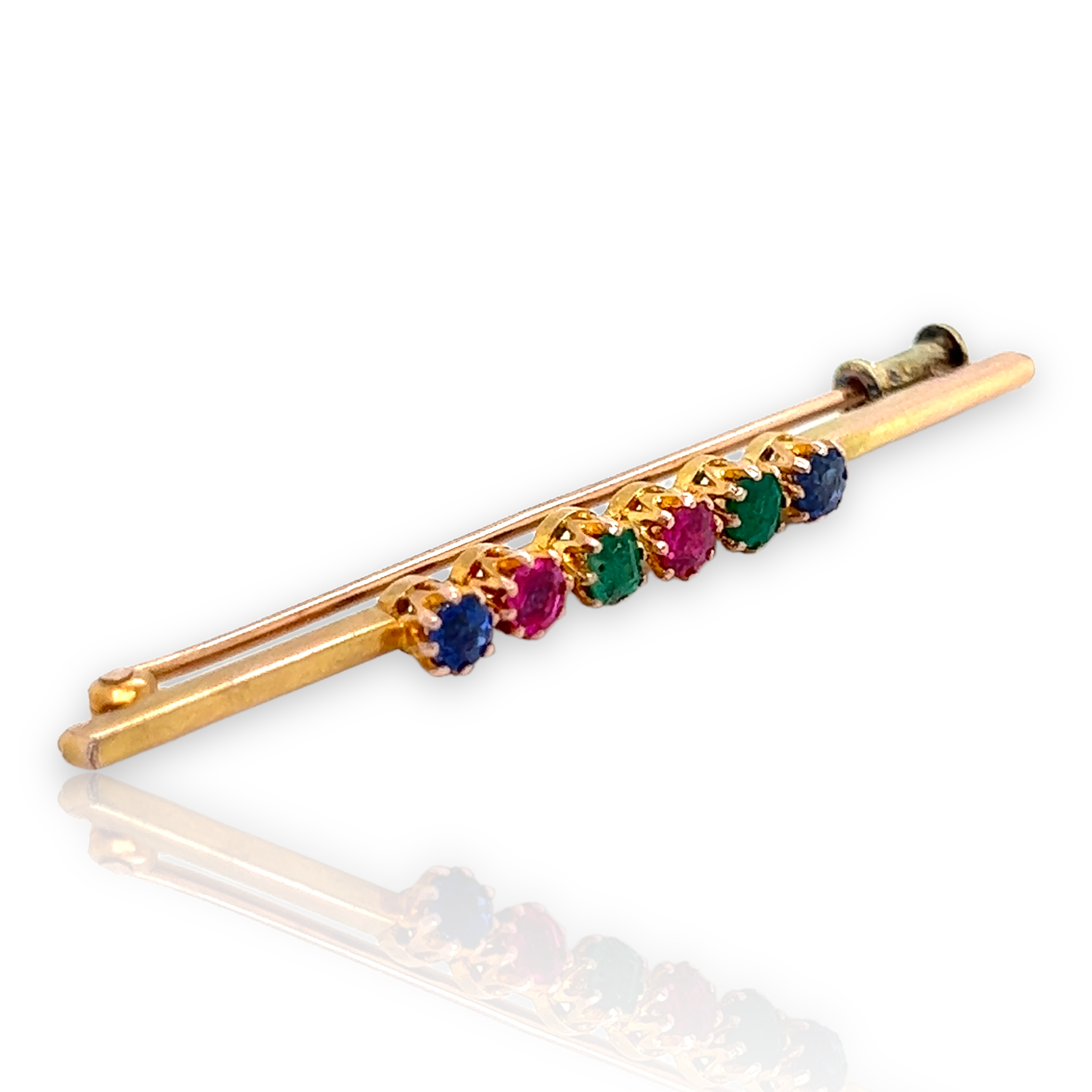 Ruby, Sapphire & Emerald Brooch - Wildsmith Jewellery Brooches & Lapel Pins
