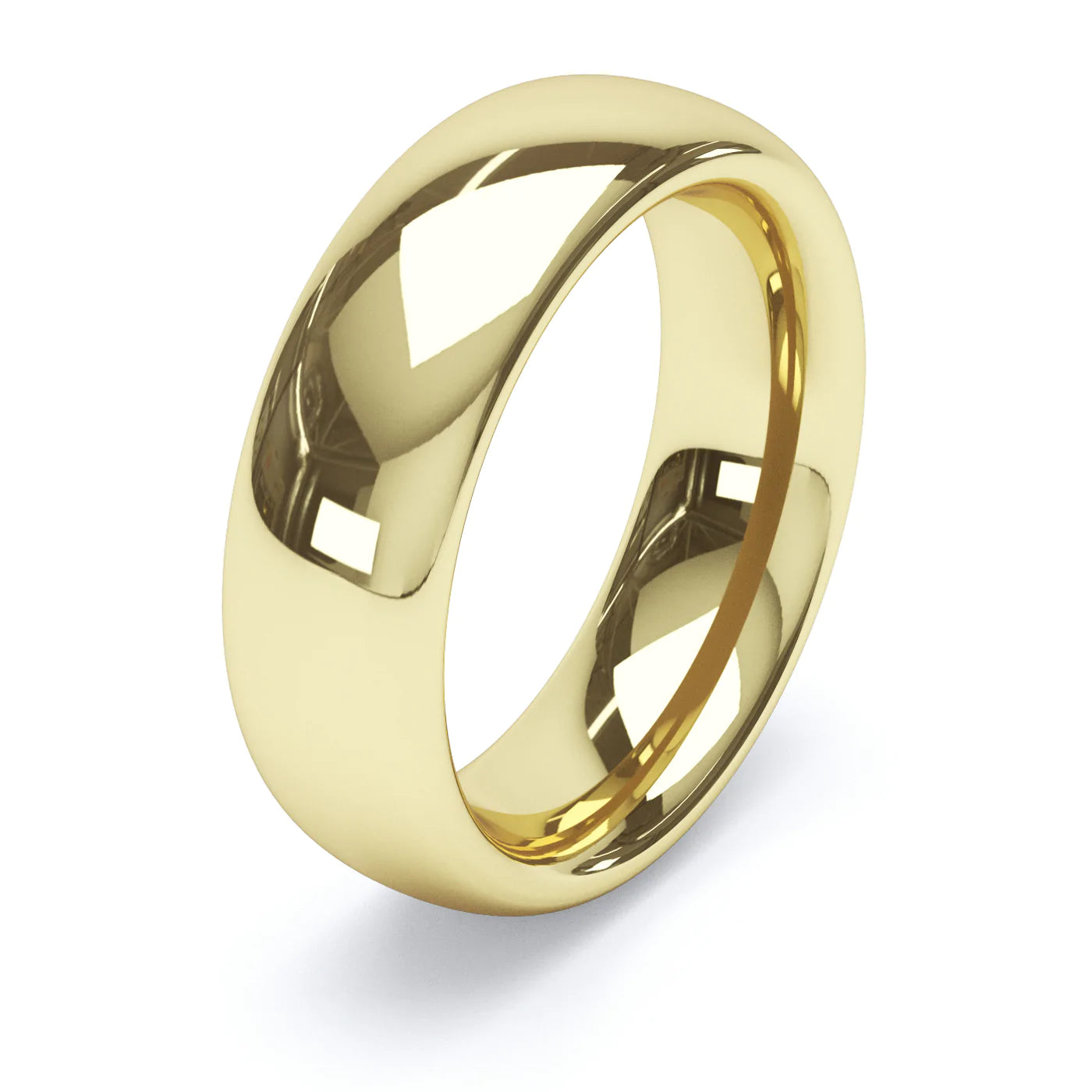 Court Shaped Yellow Gold Wedding Ring - Wildsmith Jewellery