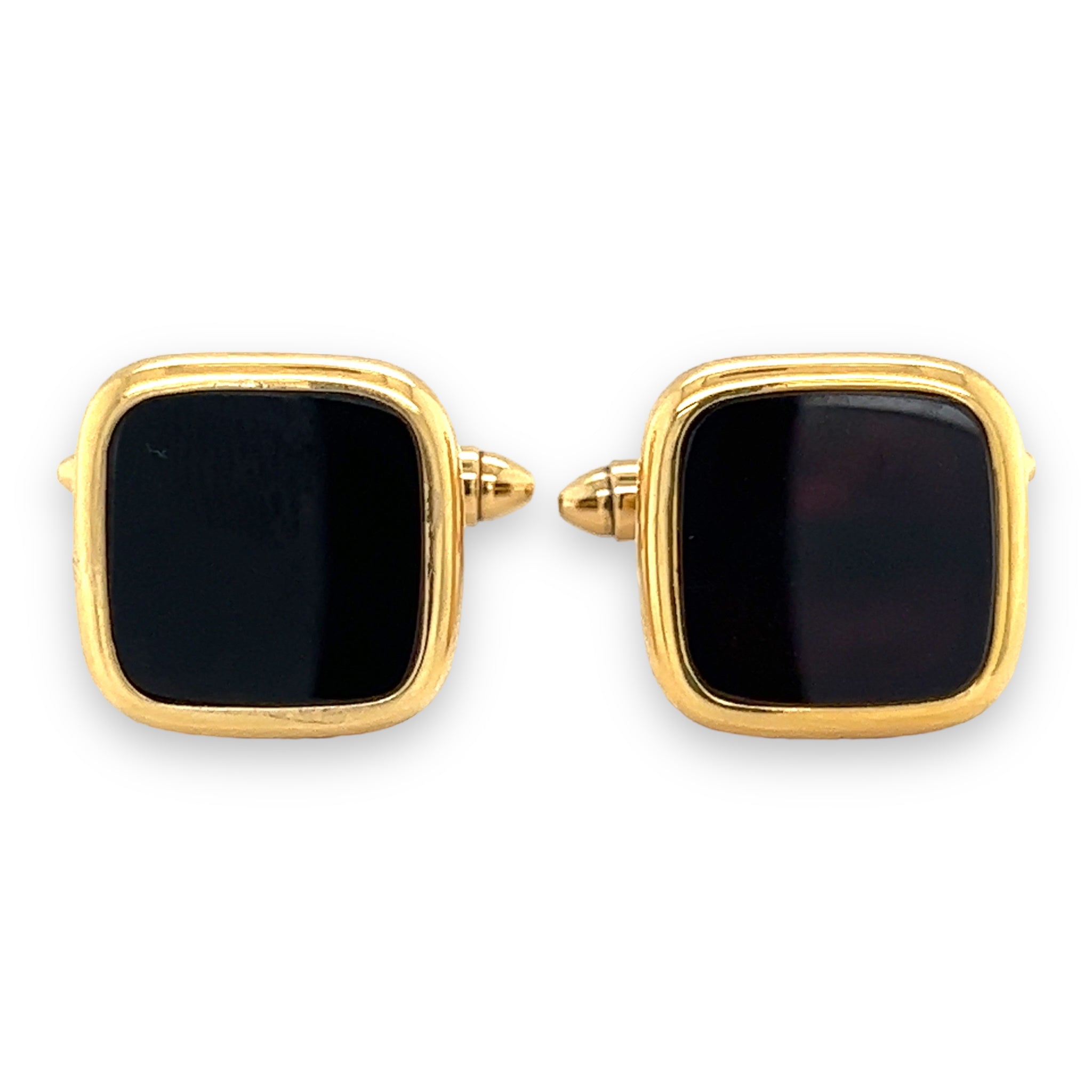 Onyx and Gold Cufflinks - Wildsmith Jewellery Cufflinks