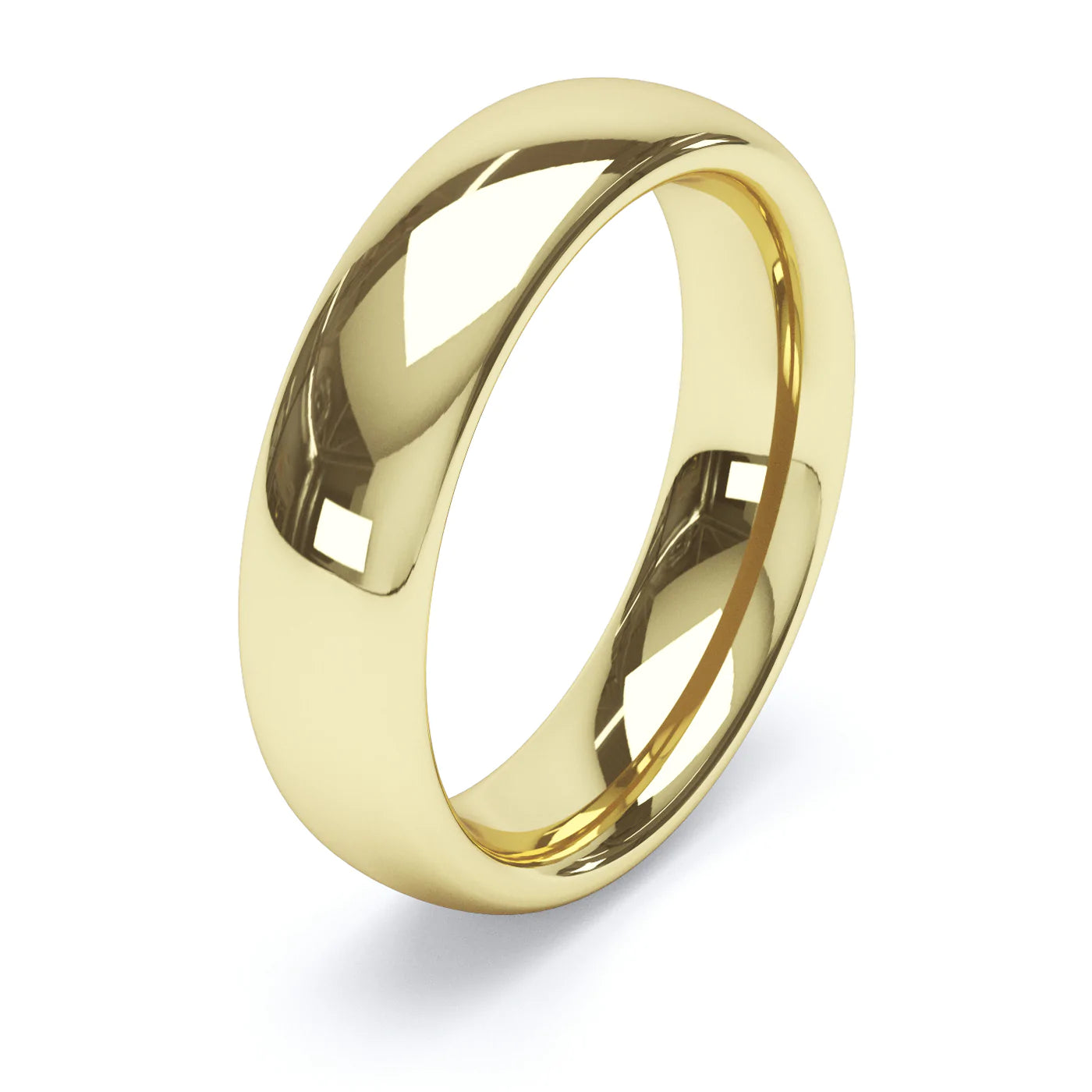 Court Shaped Yellow Gold Wedding Ring - Wildsmith Jewellery