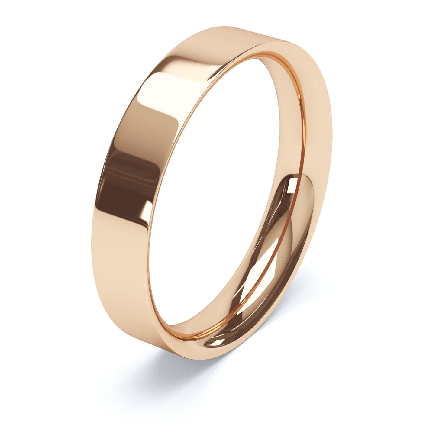 Flat Court Rose Gold Wedding Ring - Wildsmith Jewellery