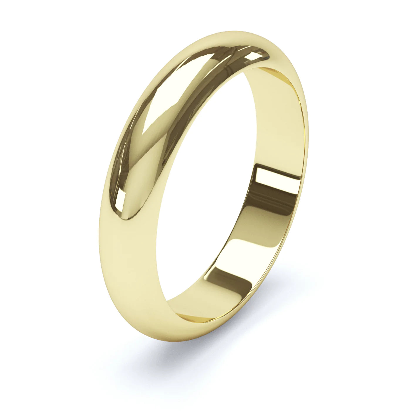 D Shaped Yellow Gold Wedding Ring - Wildsmith Jewellery