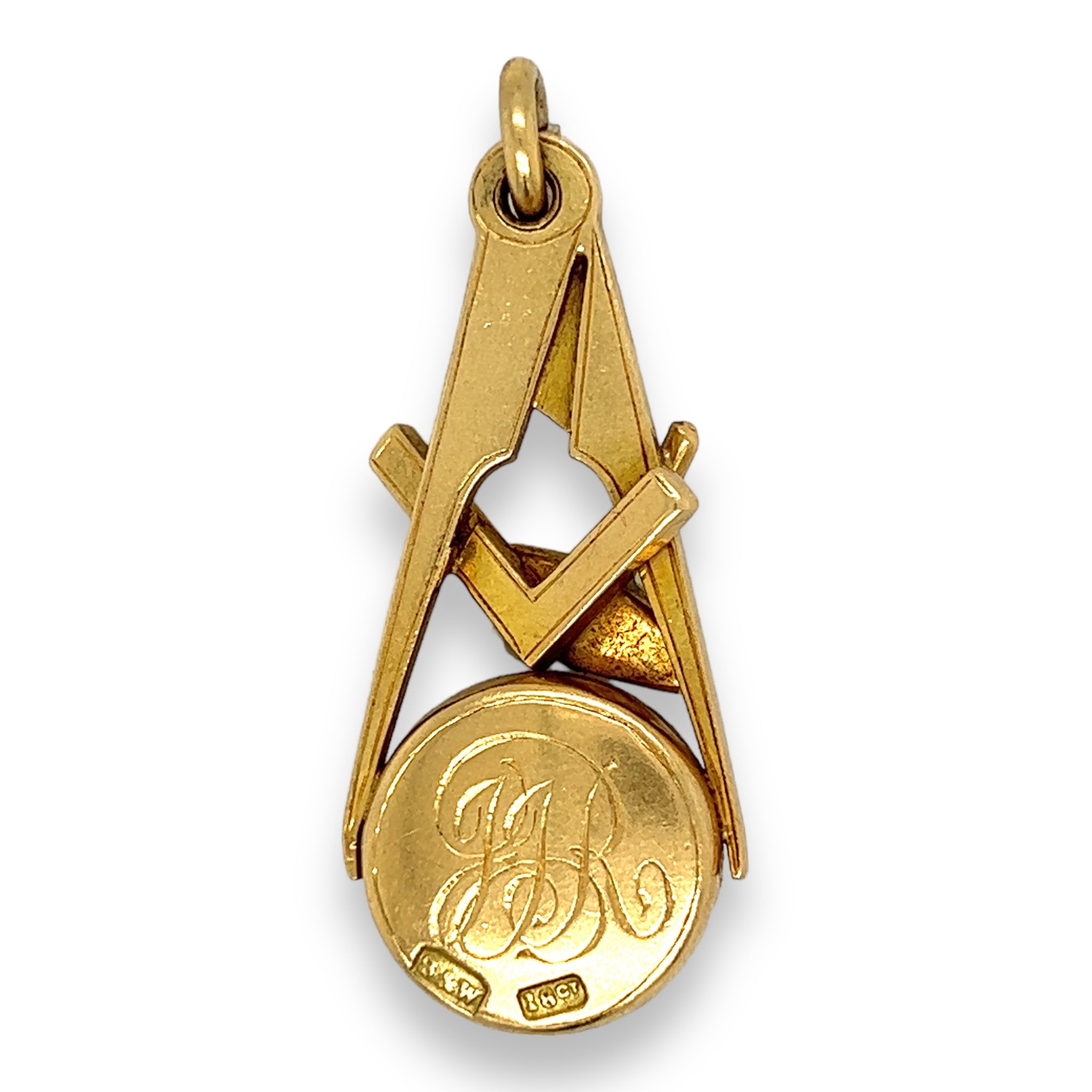 Victorian 18ct Gold & Bloodstone Masonic Pendant - Wildsmith Jewellery Charms & Pendants