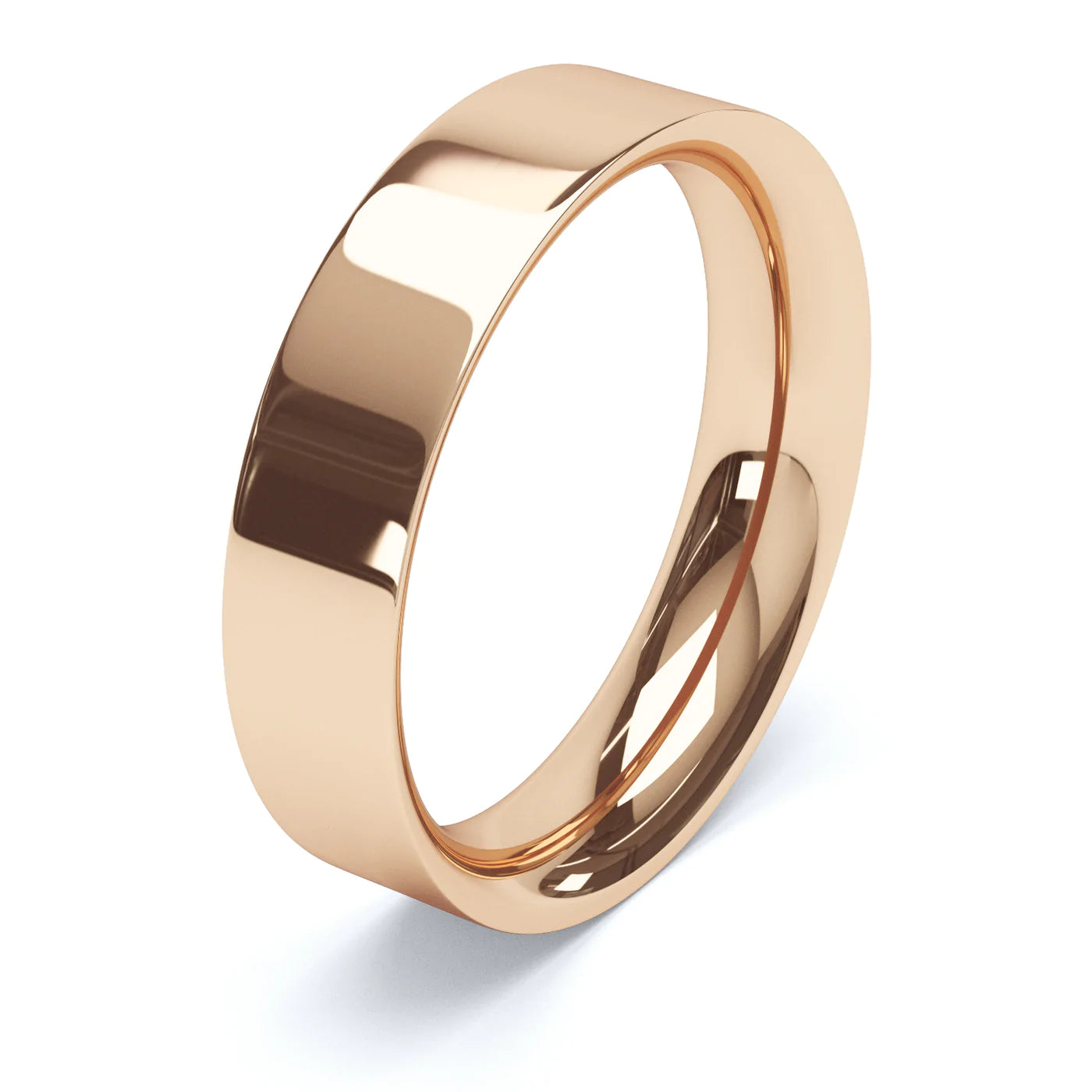 Flat Court Rose Gold Wedding Ring - Wildsmith Jewellery