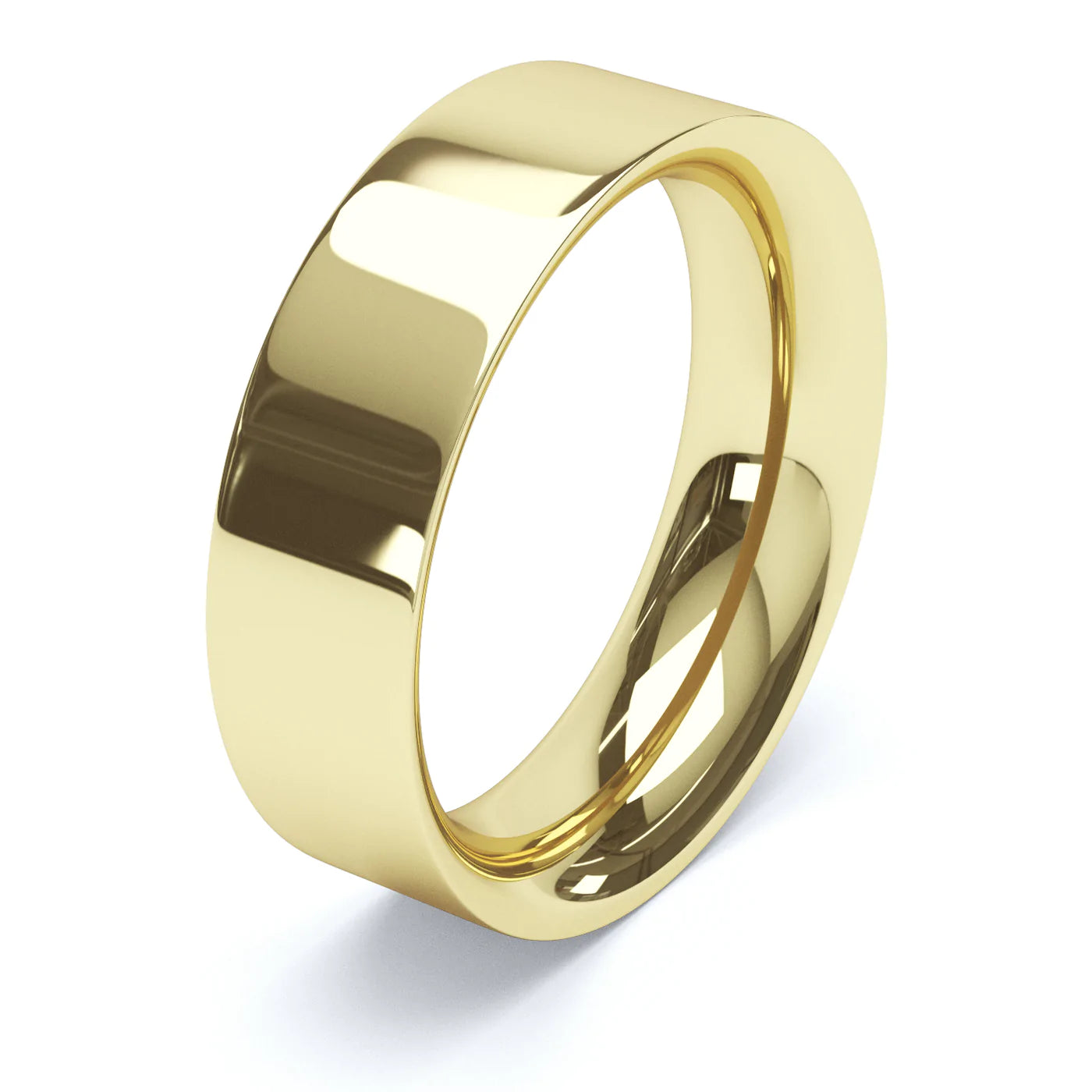 Flat Court Yellow Gold Wedding Ring - Wildsmith Jewellery