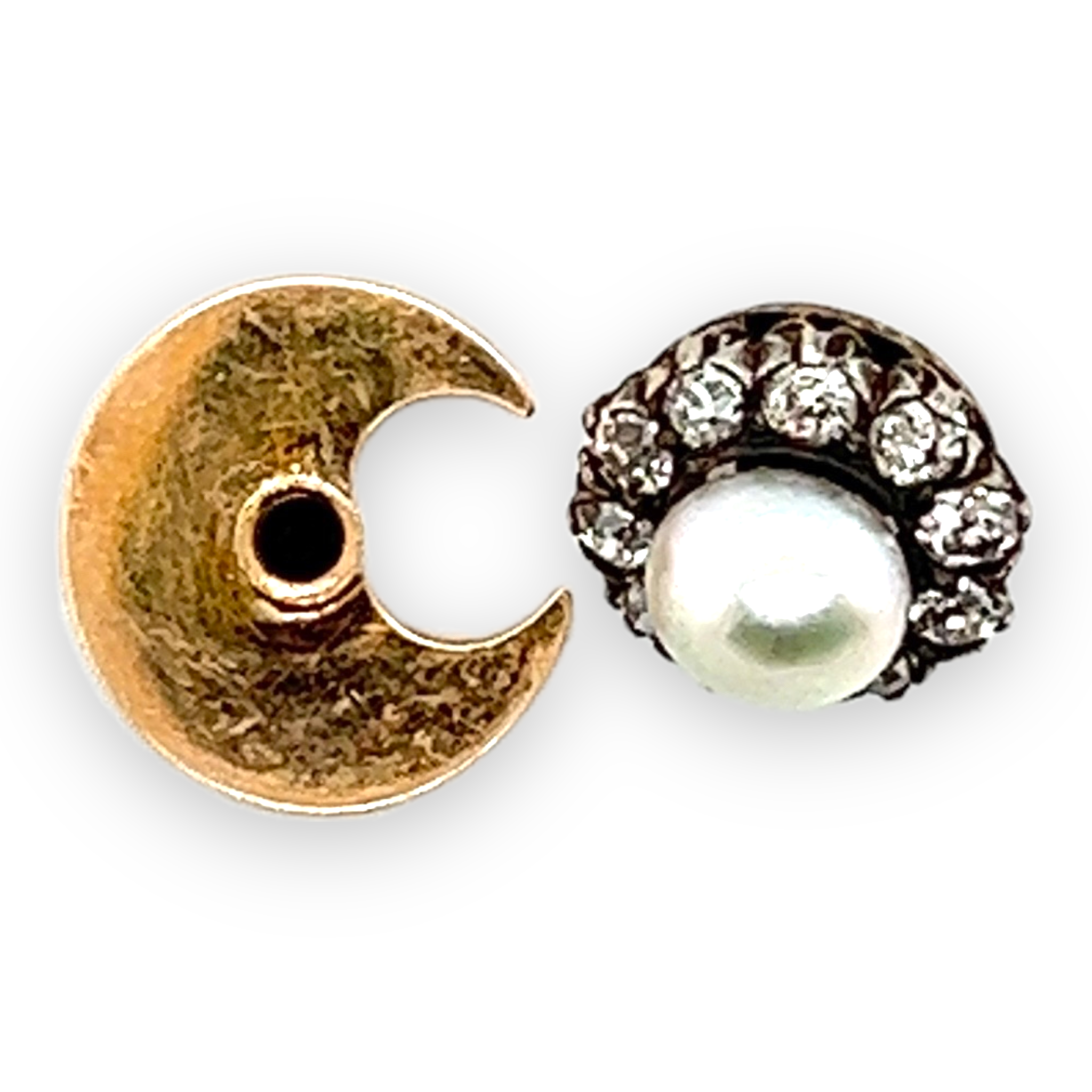 Pearl & Diamond Stickpin - Wildsmith Jewellery Stickpins