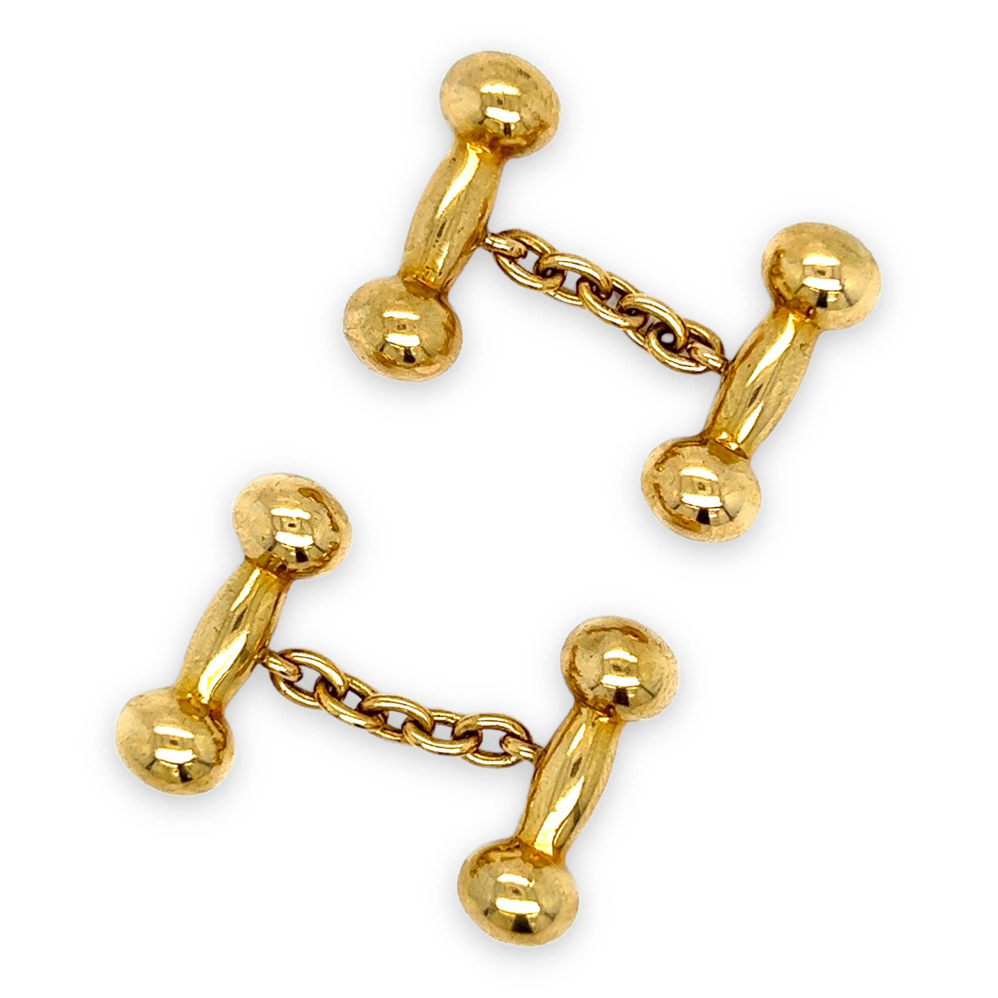 Antique 18ct Gold Dumbbell Cufflinks - Wildsmith Jewellery Cufflinks
