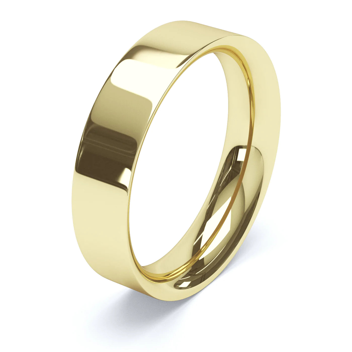 Flat Court Yellow Gold Wedding Ring - Wildsmith Jewellery