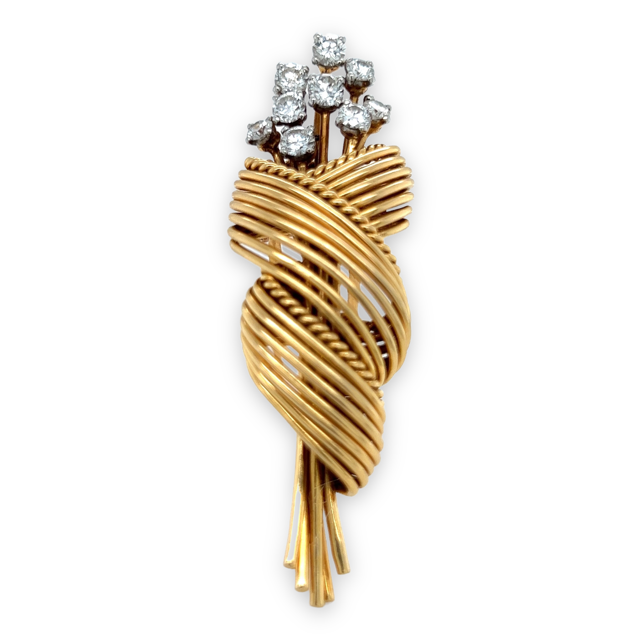 Vintage Cartier Paris Diamond Brooch - Wildsmith Jewellery Brooches & Lapel Pins