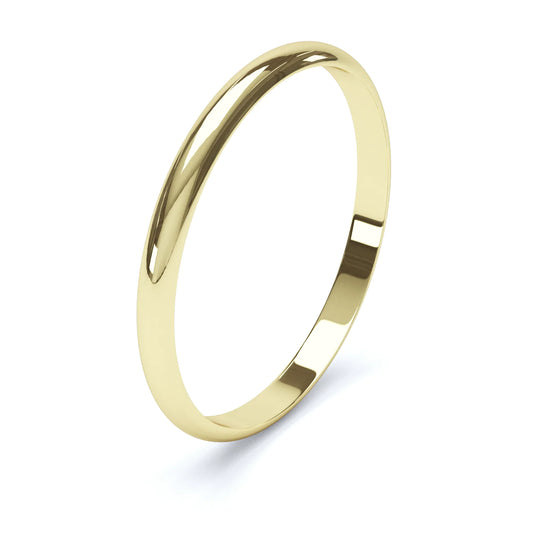 D Shaped Yellow Gold Wedding Ring - Wildsmith Jewellery