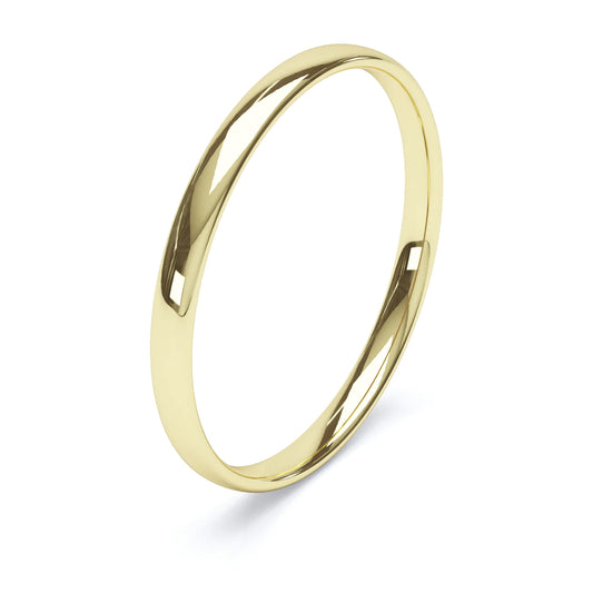 Court Shaped Yellow Gold Wedding Ring - Wildsmith Jewellery