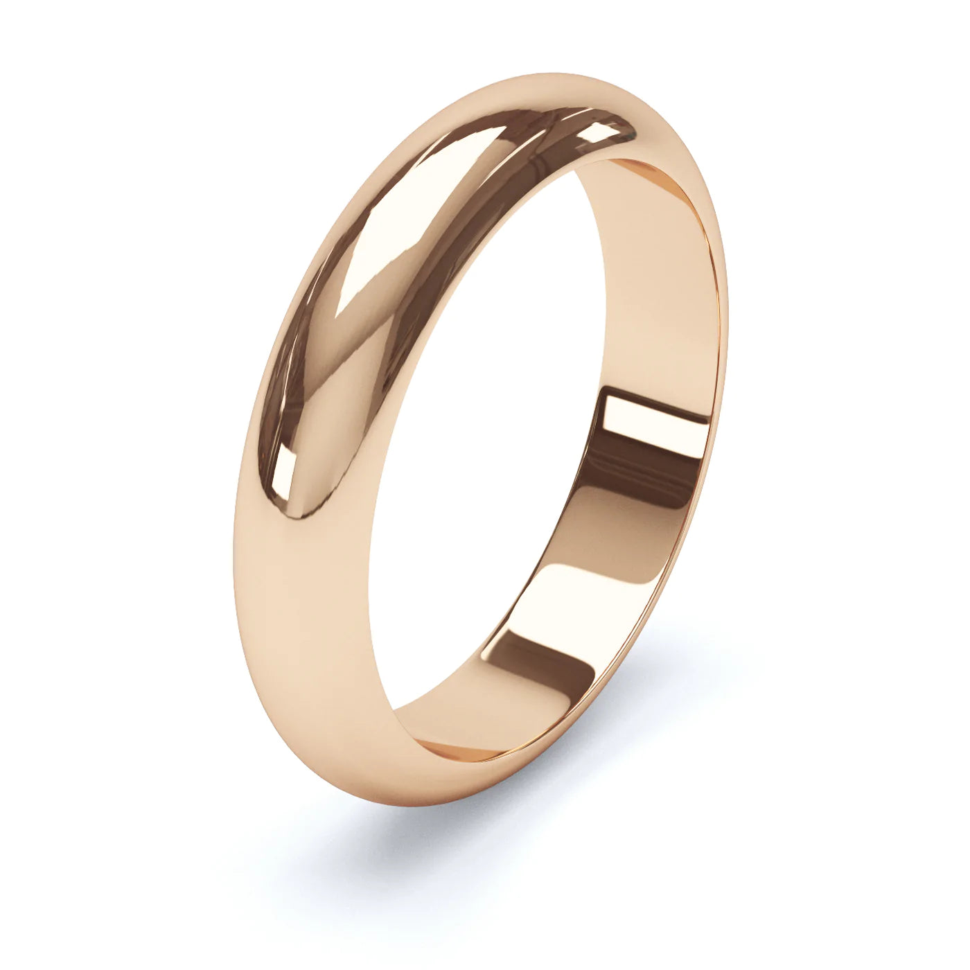 D Shaped Rose Gold Wedding Ring - Wildsmith Jewellery