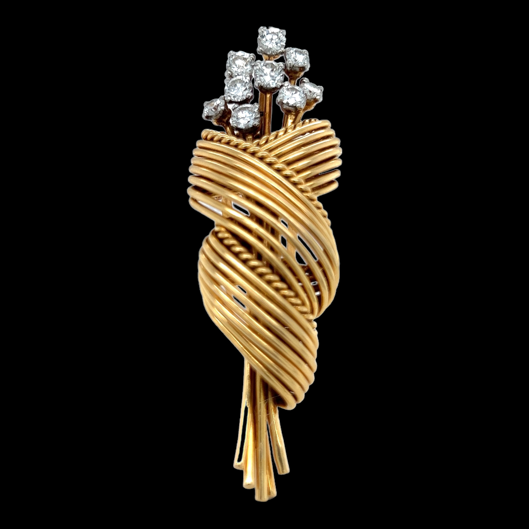 Vintage Cartier Paris Diamond Brooch - Wildsmith Jewellery Brooches & Lapel Pins